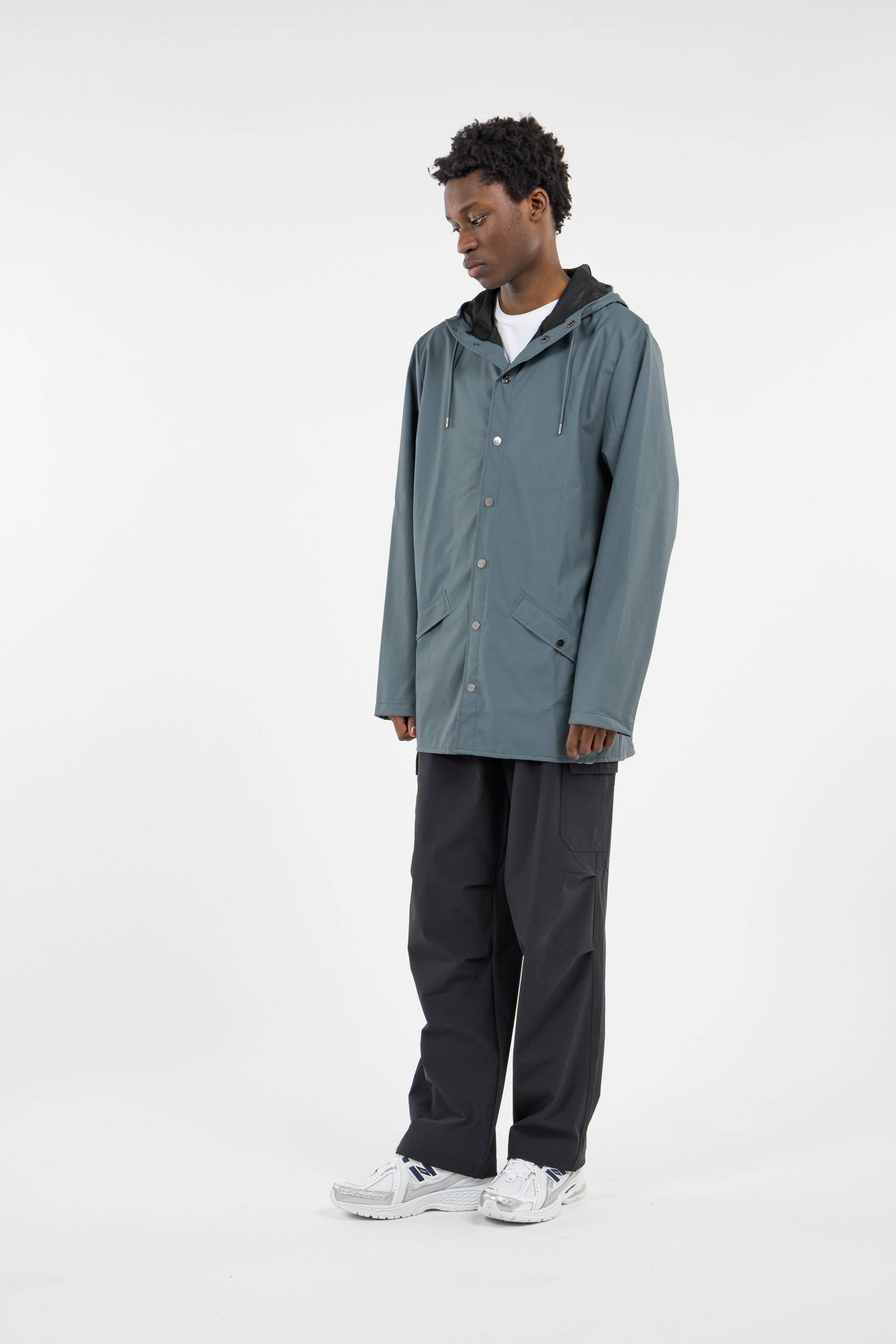Coupe-vent imperméable à capuche Bleu