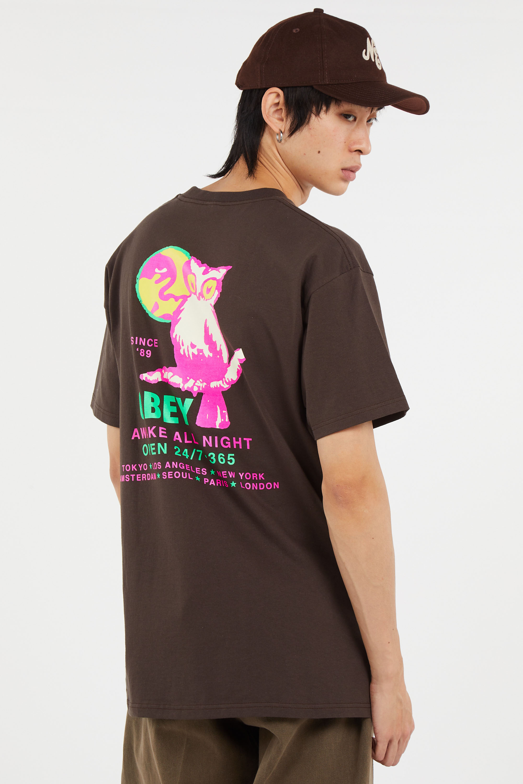 T-shirt manches courtes Marron