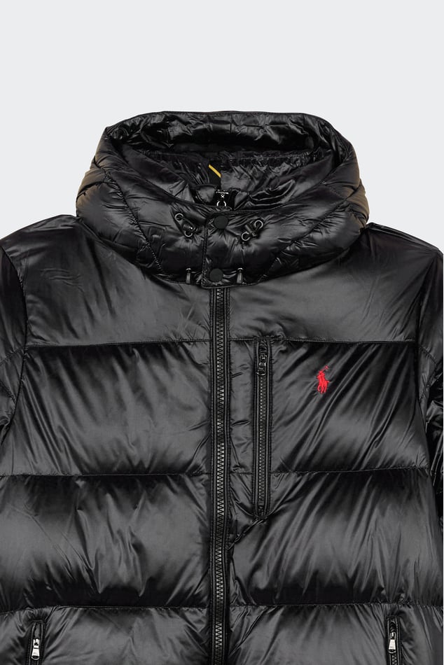 Lightweight Quilted Padded Jacket With High Neck The Gorham Glossed Down Black Polo Ralph Lauren Man Citadium