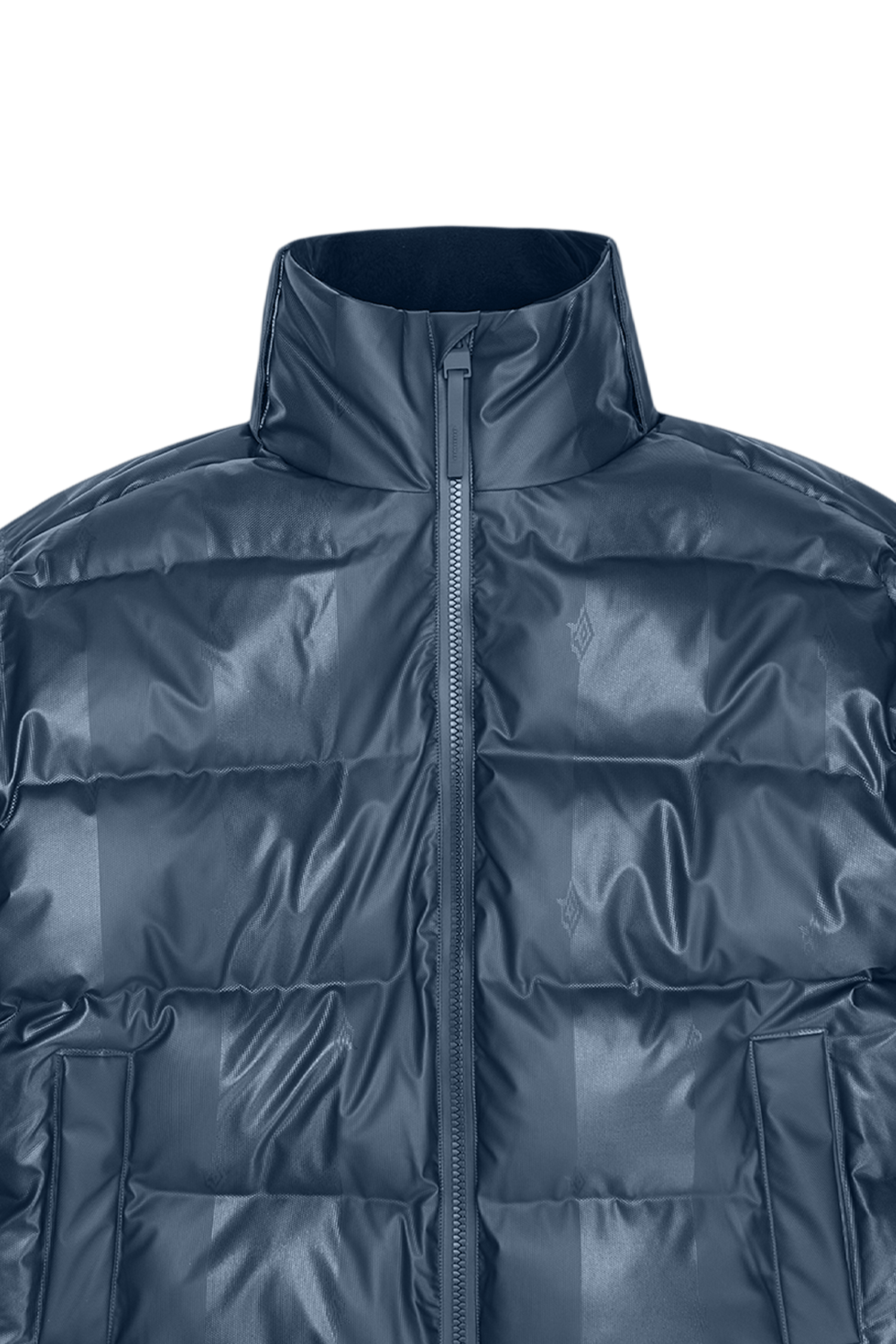 Lightweight quilted padded jacket with high neck Blue