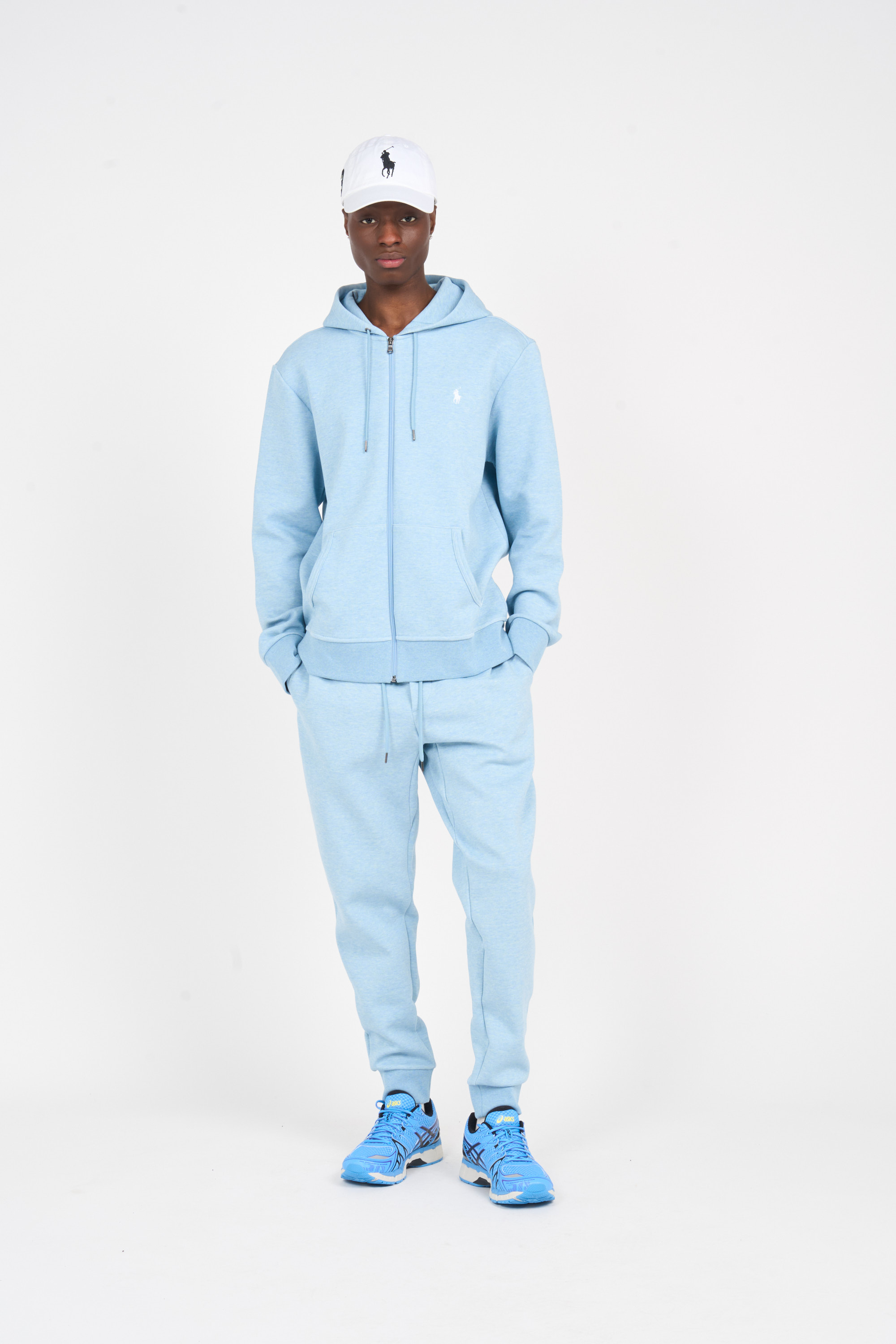 Hoodie zippé Bleu