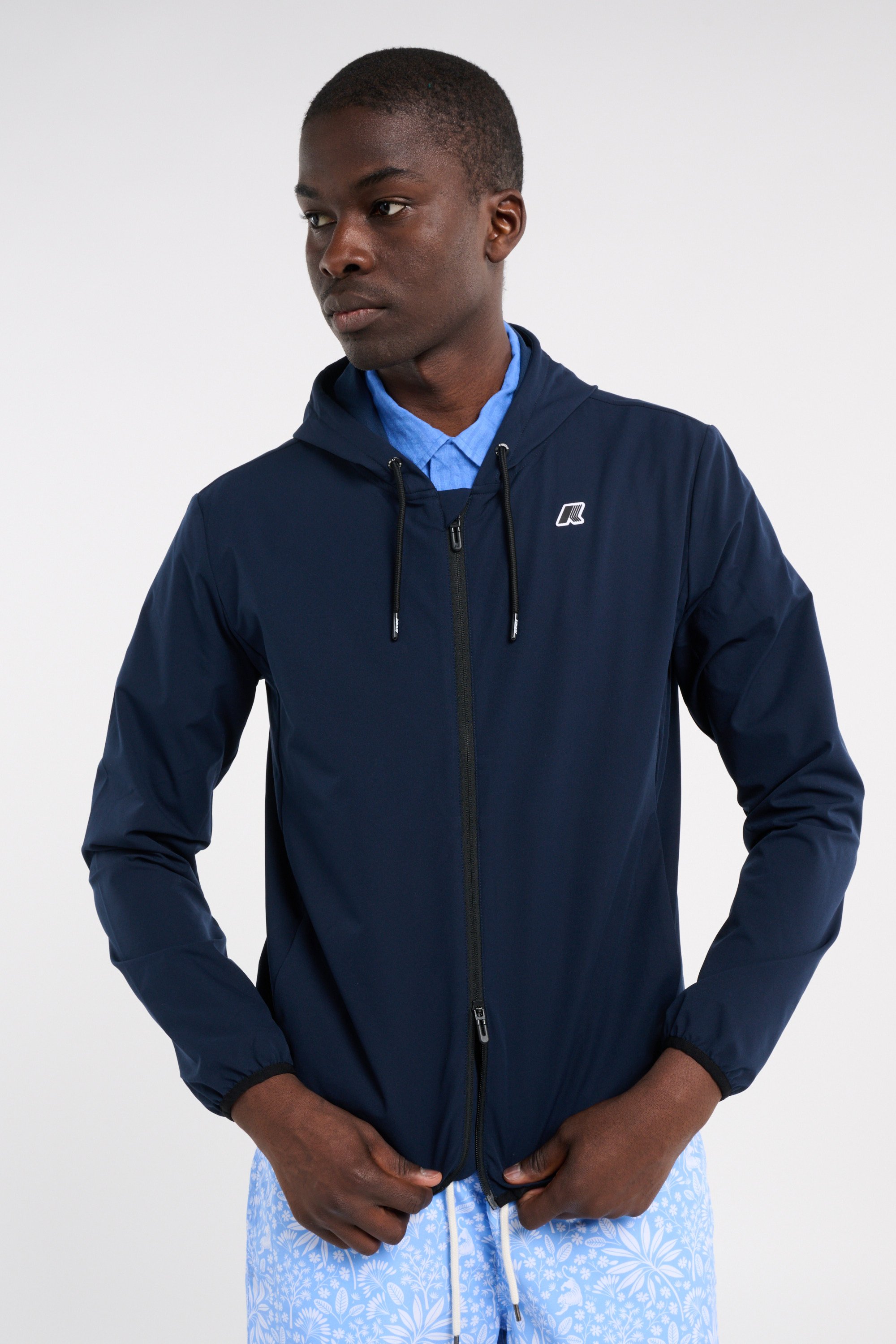 Hoodie zippé Bleu