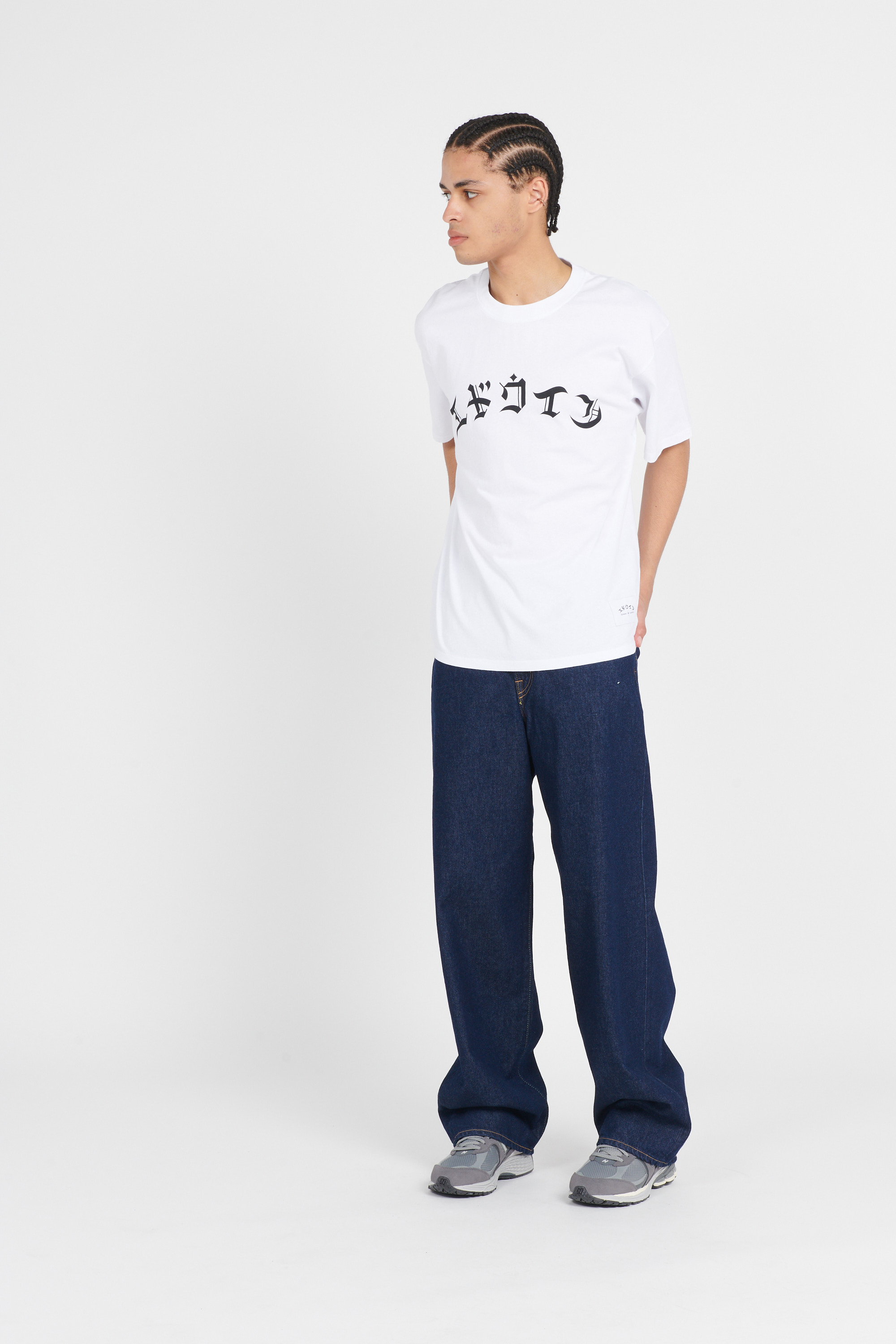 Regular-fit round-neck cotton T-shirt White