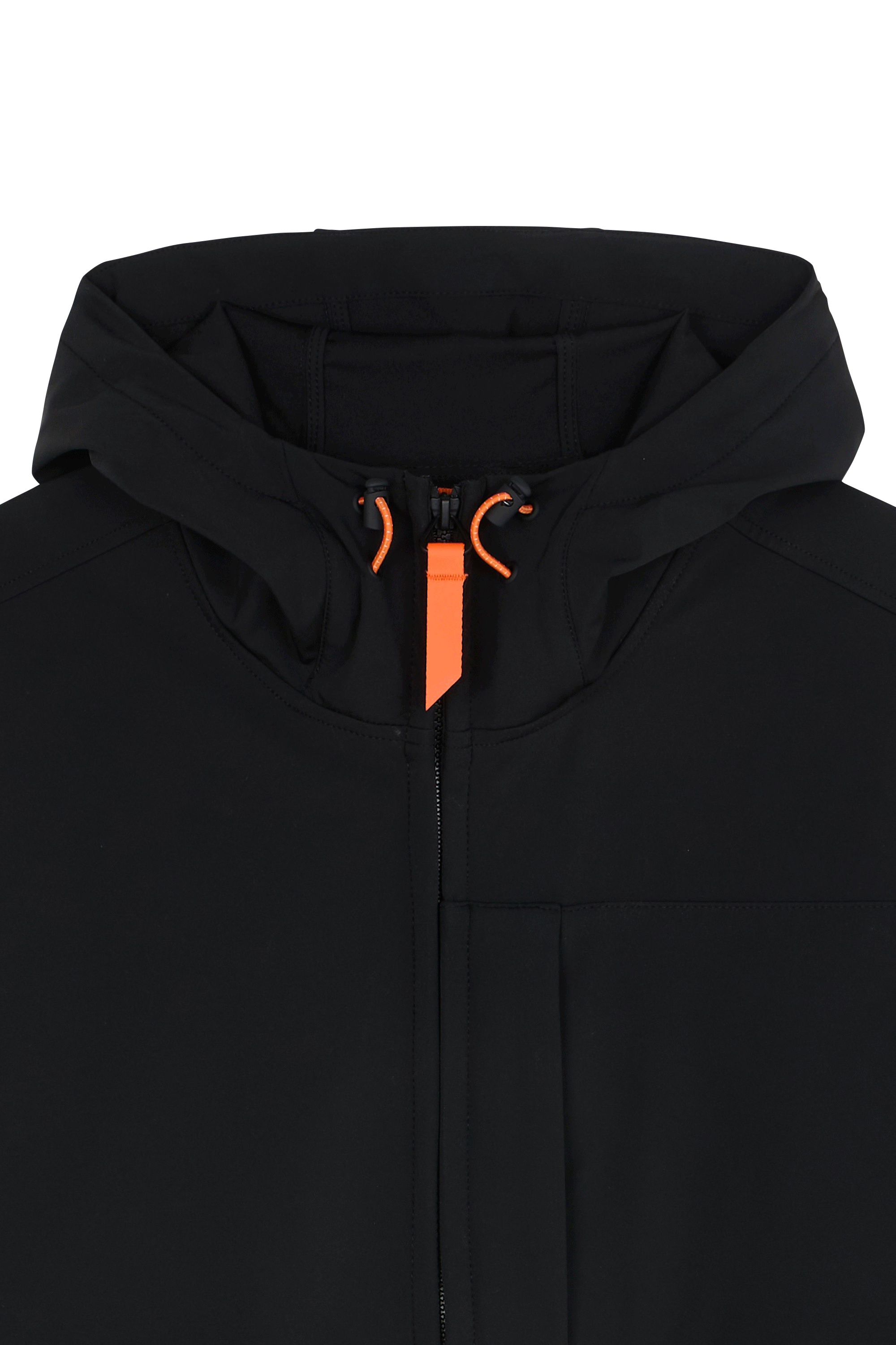 Veste à capuche droite Noir