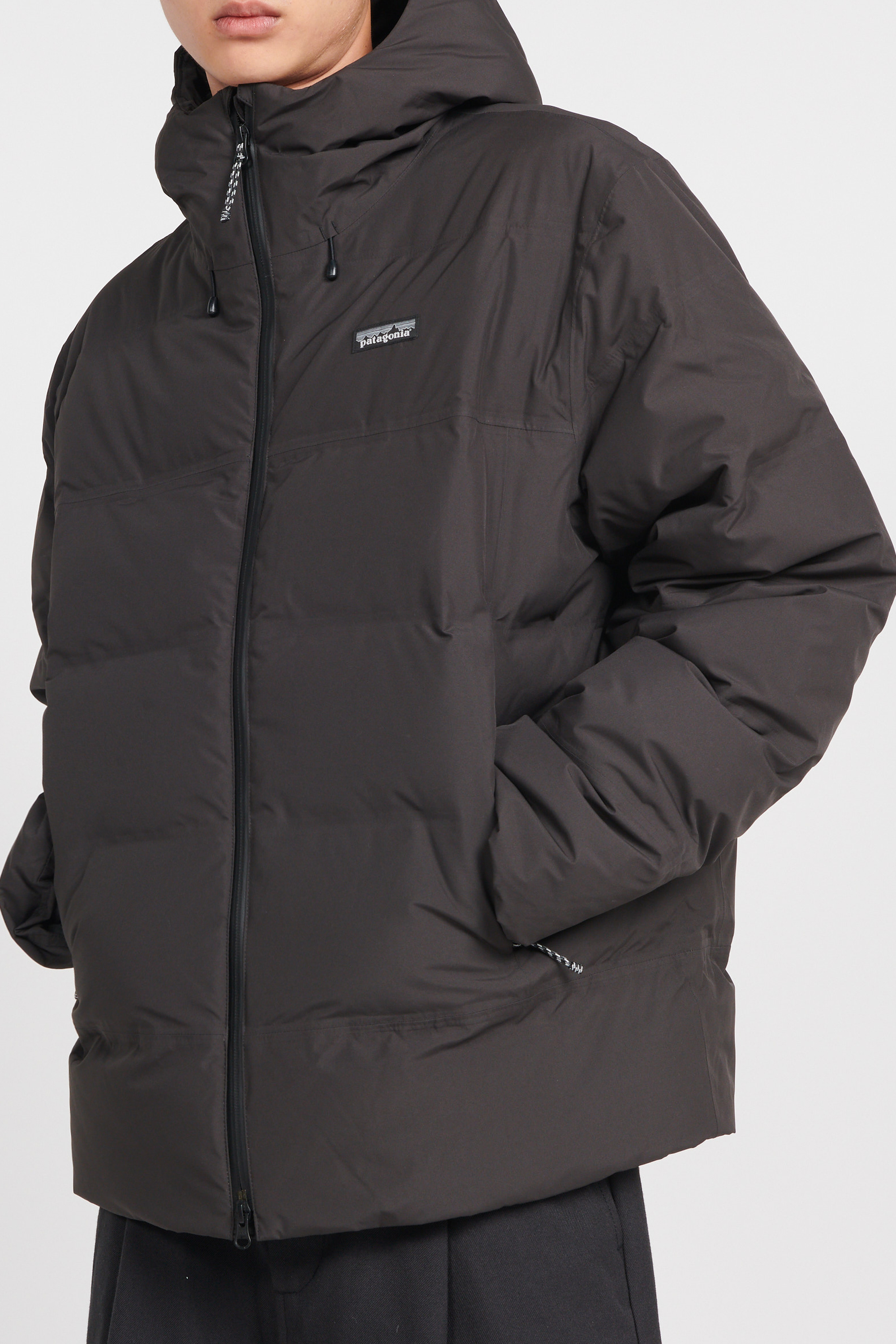 Lightweight quilted padded jacket with high neck | Black PATAGONIA Men