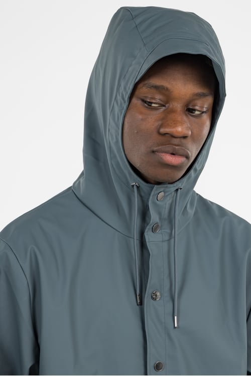 RAINS Hooded waterproof windbreaker Blue