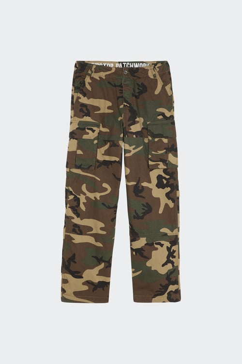 Industries - Pantalon large camouflage - Taille 30 Vert