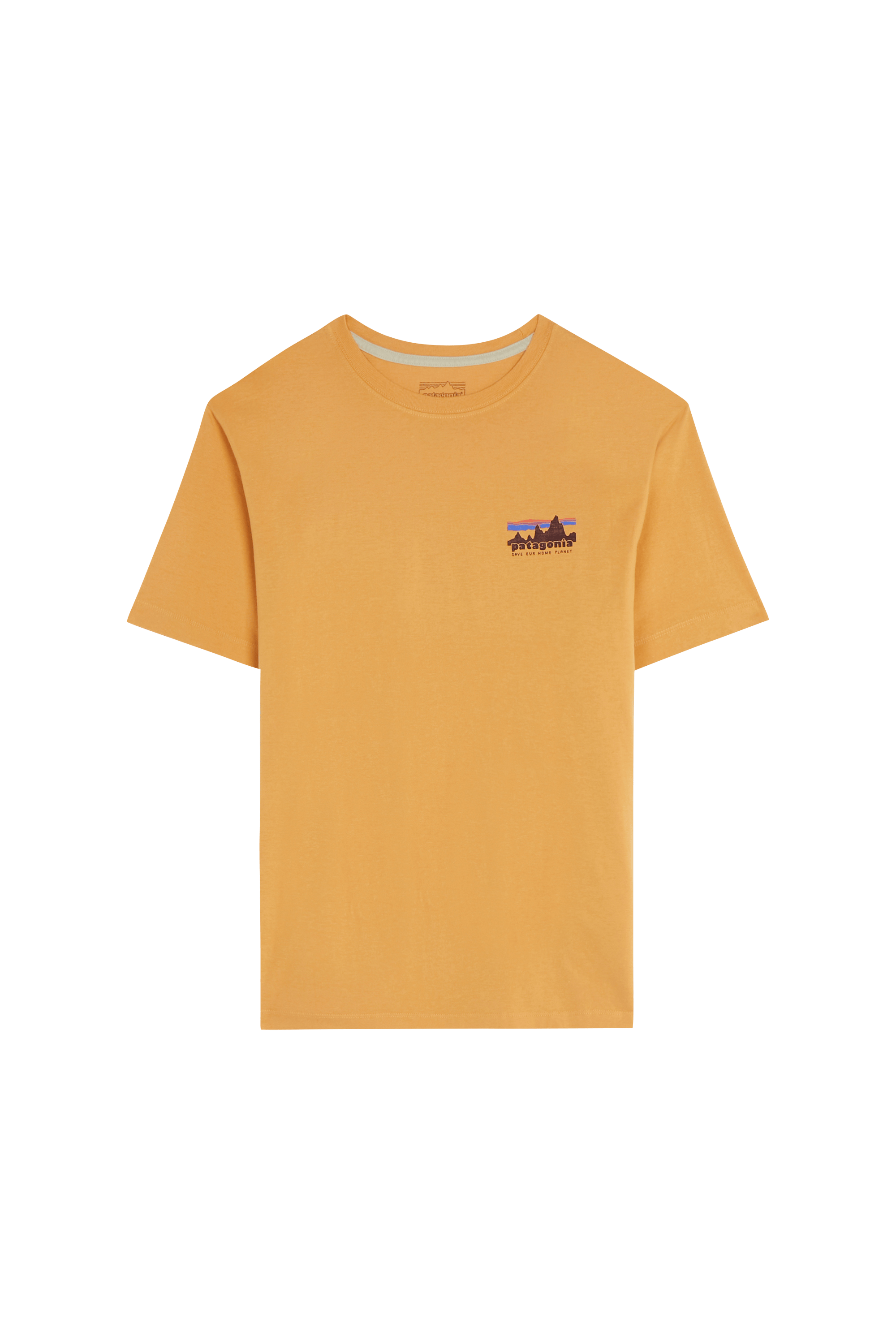 Regular-fit round-neck cotton T-shirt | Yellow PATAGONIA Men