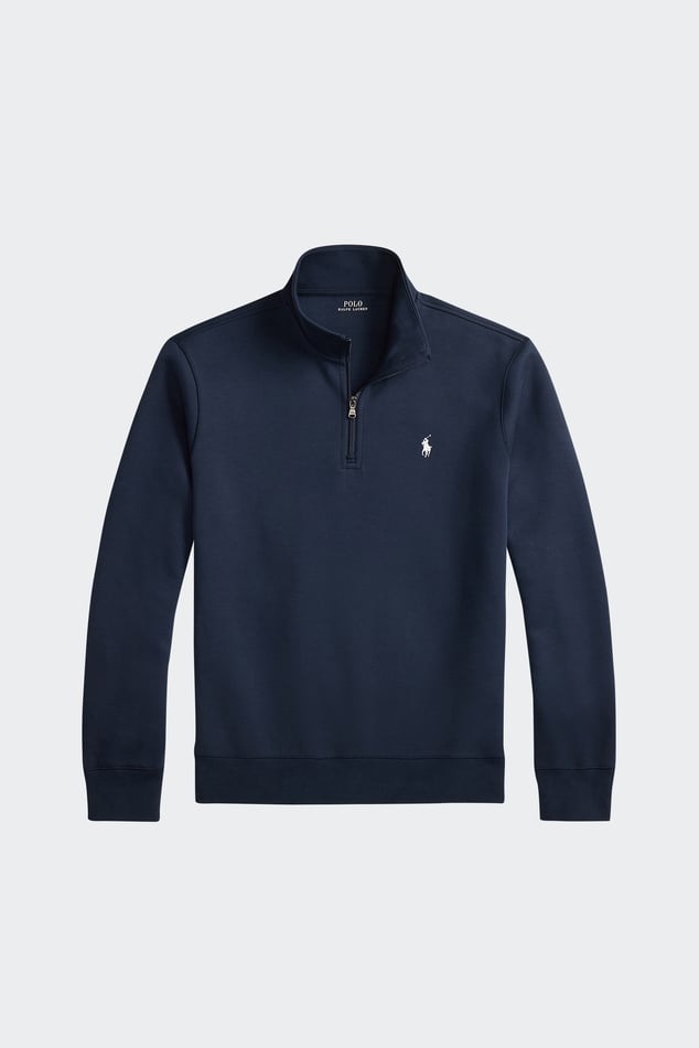 Sweatshirt Double-Knit quarter-Zip pullover Blue Polo ralph lauren Sweatshirt Double-Knit quarter-Zip pullover Blue Polo ralph lauren