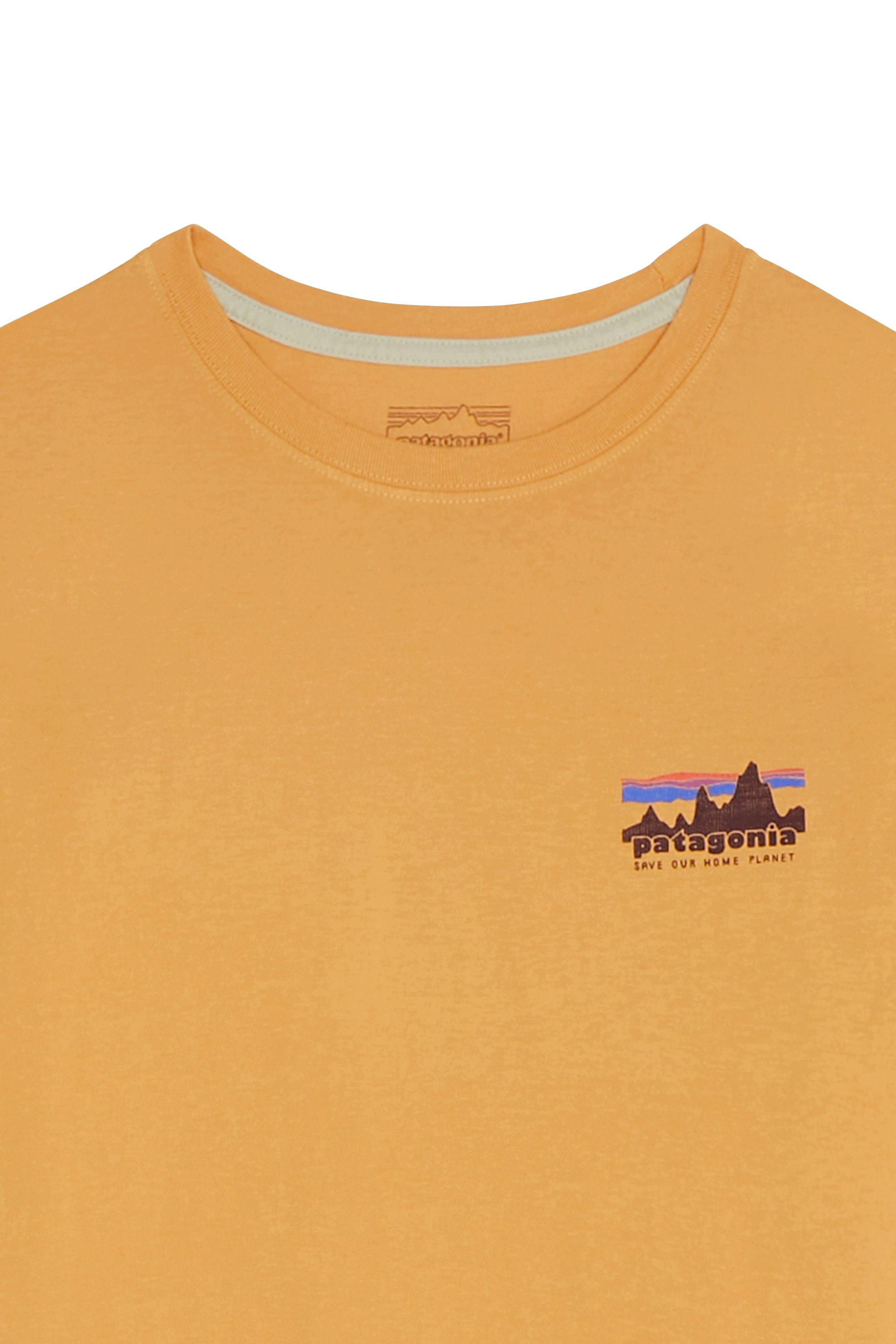 Regular-fit round-neck cotton T-shirt | Yellow PATAGONIA Men