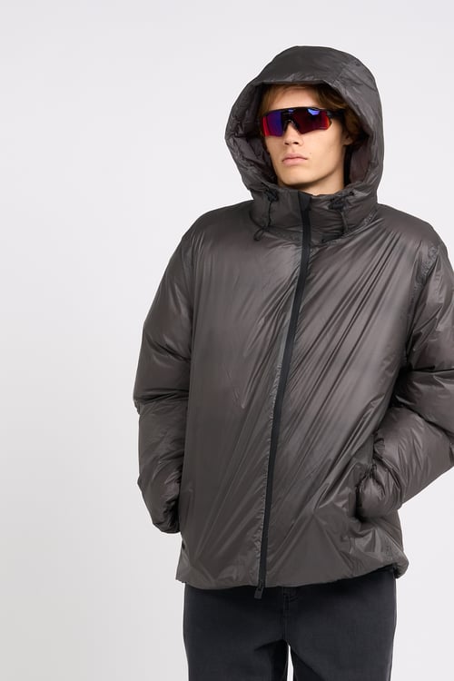 RAINS Lightweight quilted padded jacket with high neck Grey