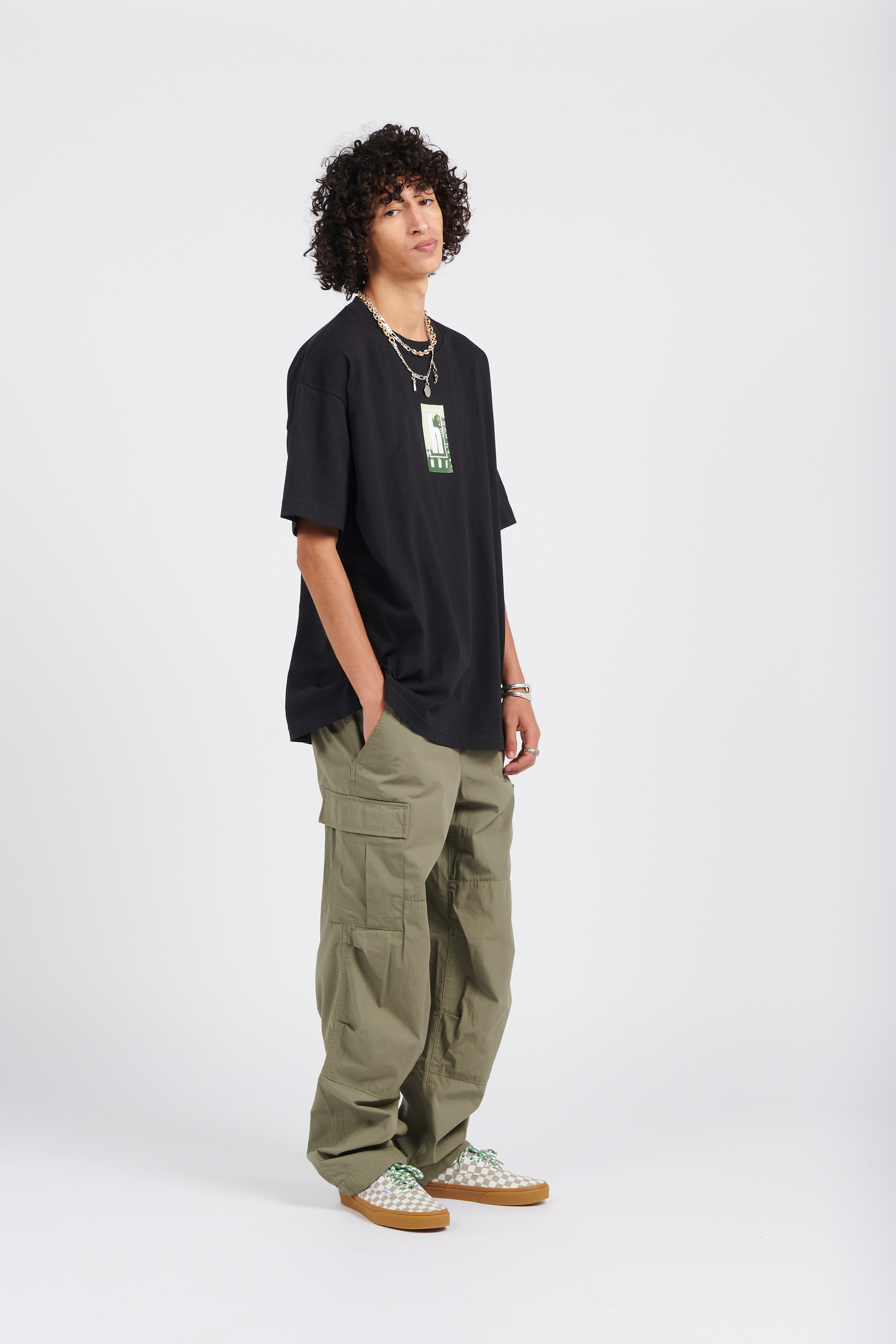 Pantalon cargo Vert