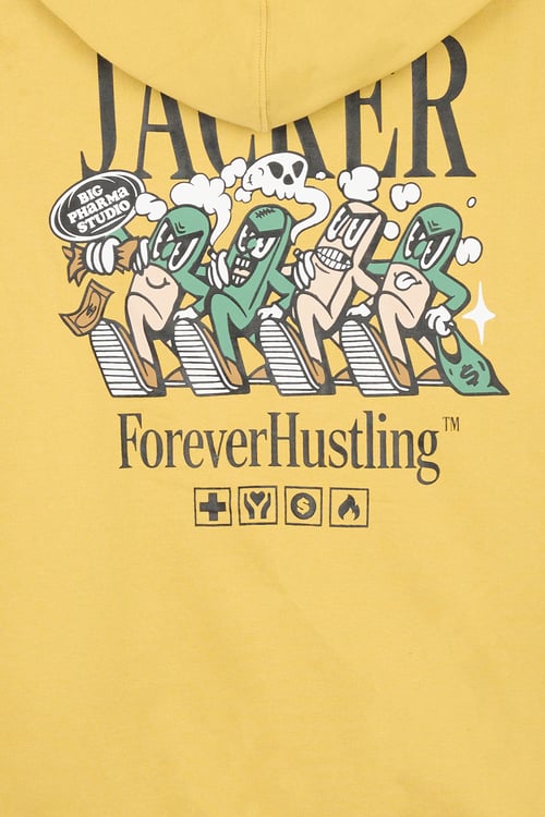 JACKER Hoodie Jaune