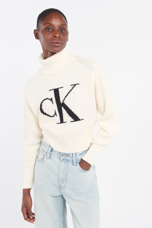 CALVIN KLEIN Pull  Blanc