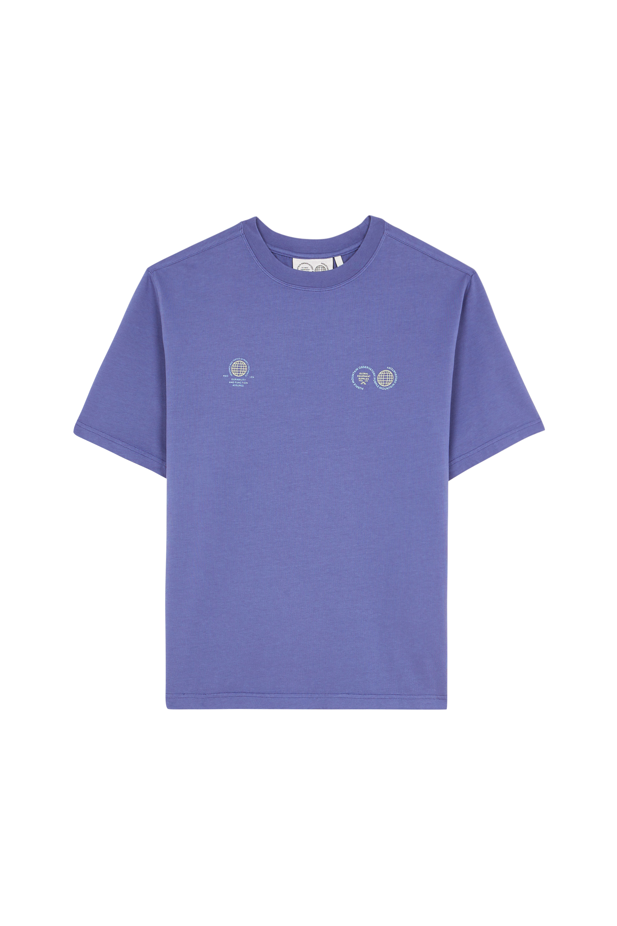 Regular-fit round-neck cotton T-shirt Purple