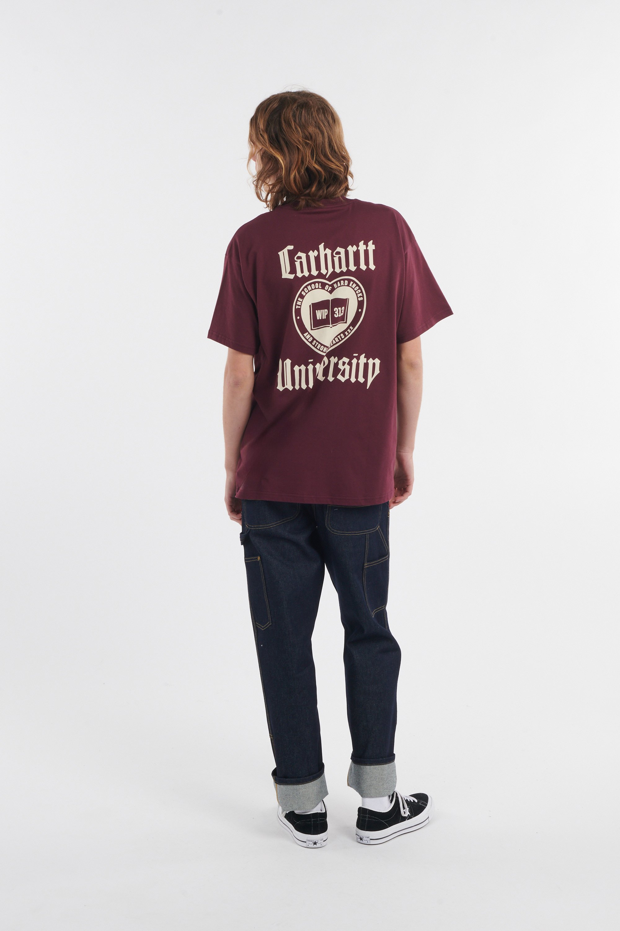 Regular-fit round-neck cotton T-shirt | Purple by CARHARTT WIP Regular-fit round-neck cotton T-shirt Purple
