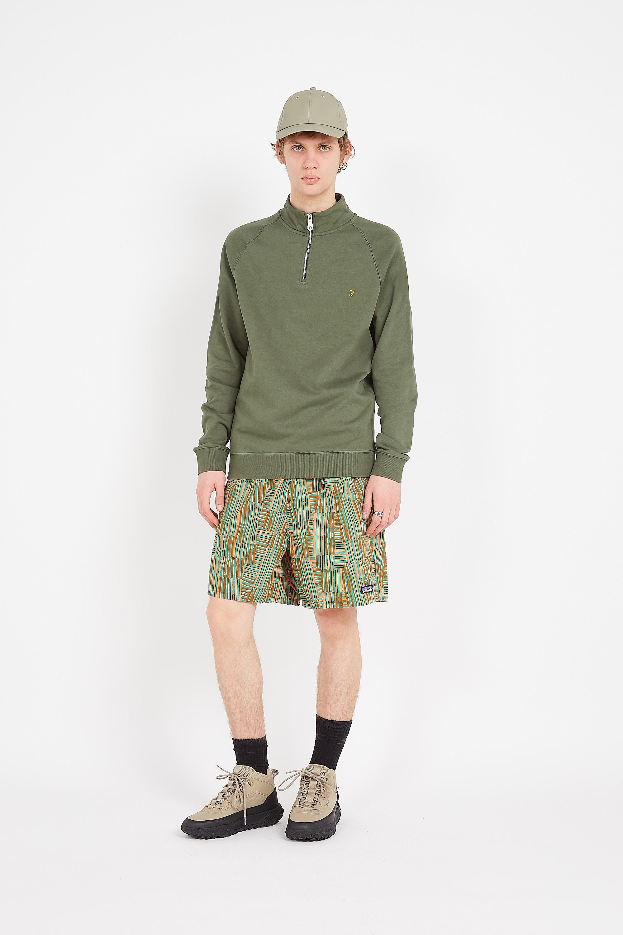 Slim-fit zip-up tracksuit top  Green