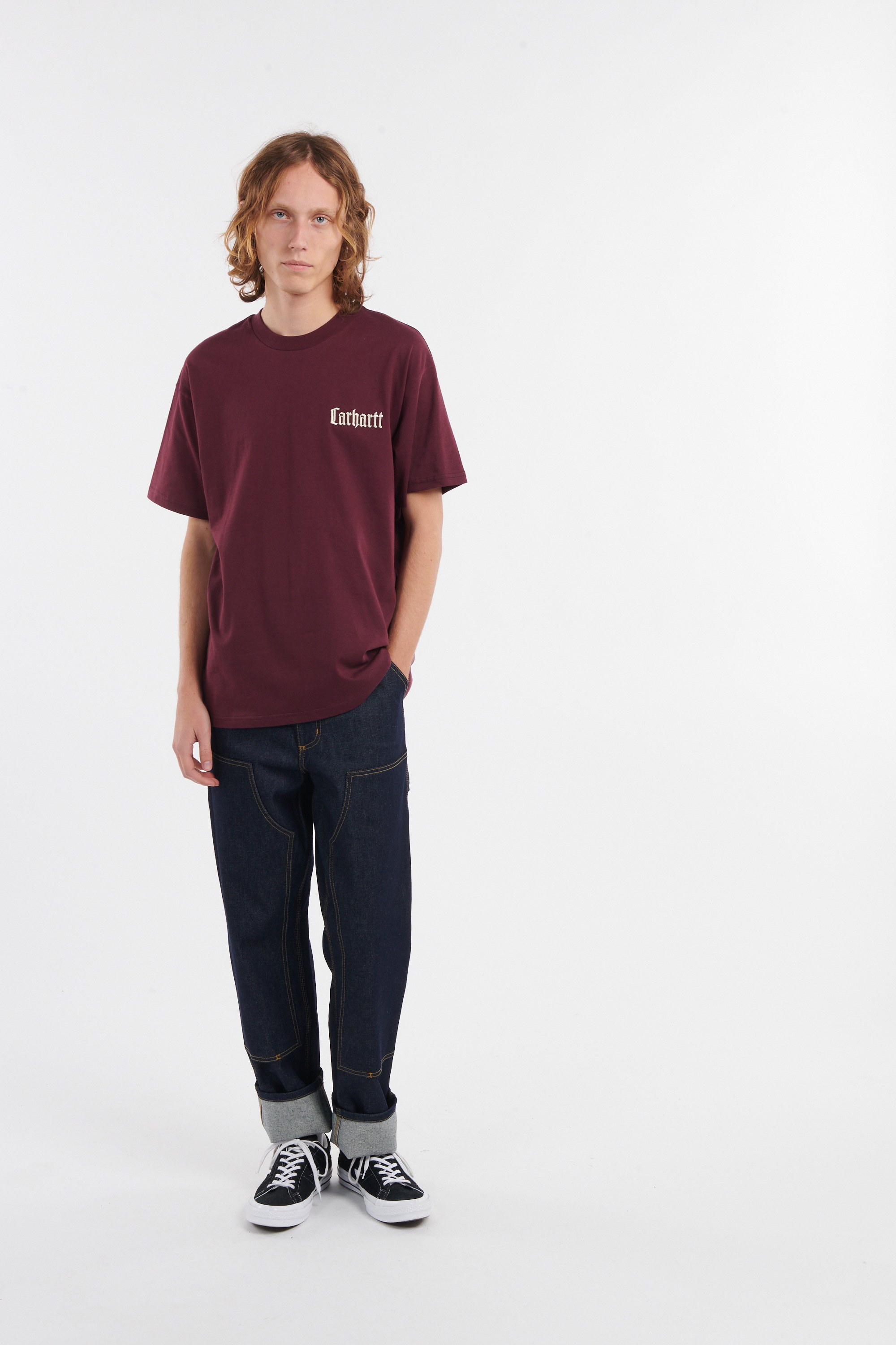 Regular-fit round-neck cotton T-shirt | Purple by CARHARTT WIP Regular-fit round-neck cotton T-shirt Purple