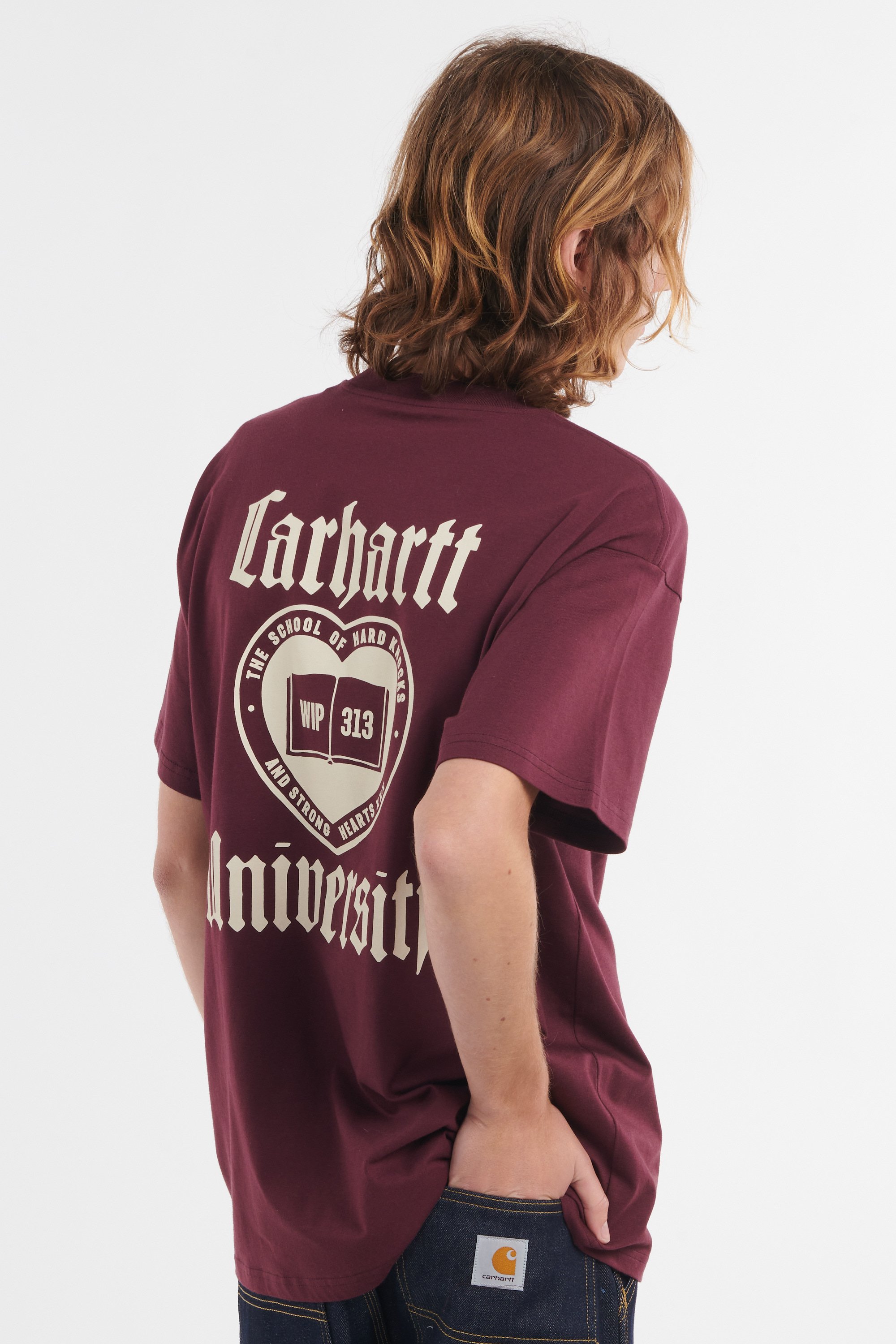 Regular-fit round-neck cotton T-shirt | Purple by CARHARTT WIP Regular-fit round-neck cotton T-shirt Purple