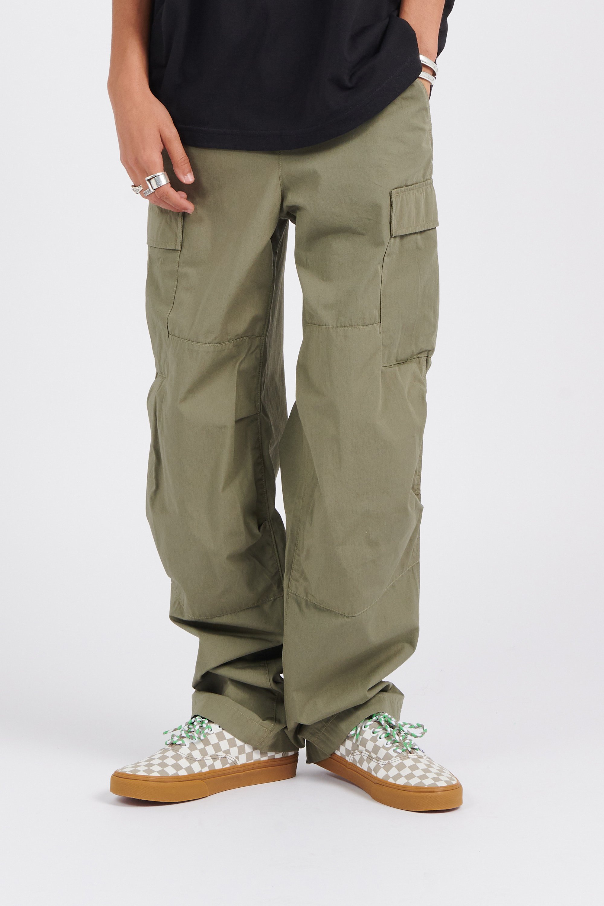 Pantalon cargo Vert