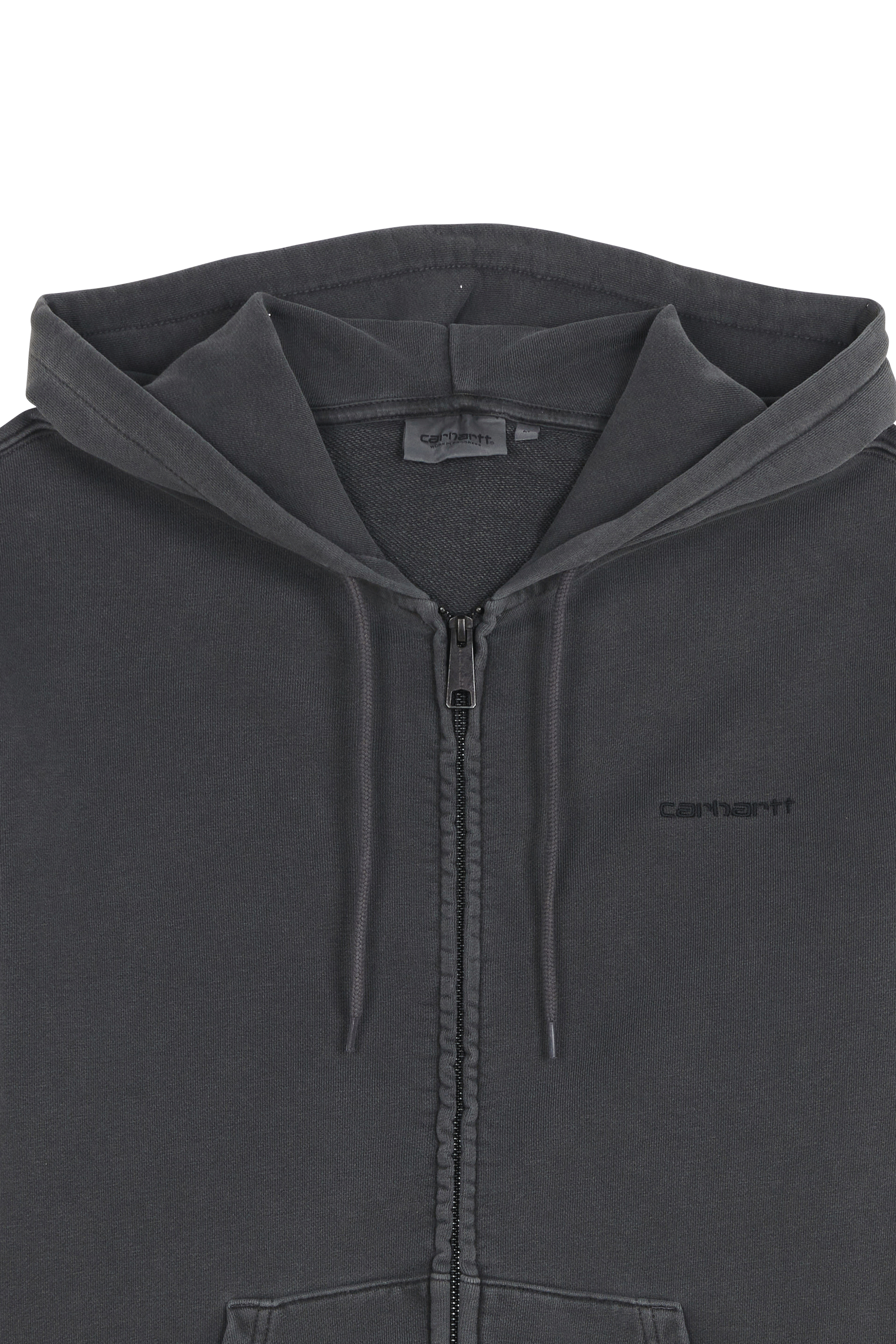 Zippered hoodie Black