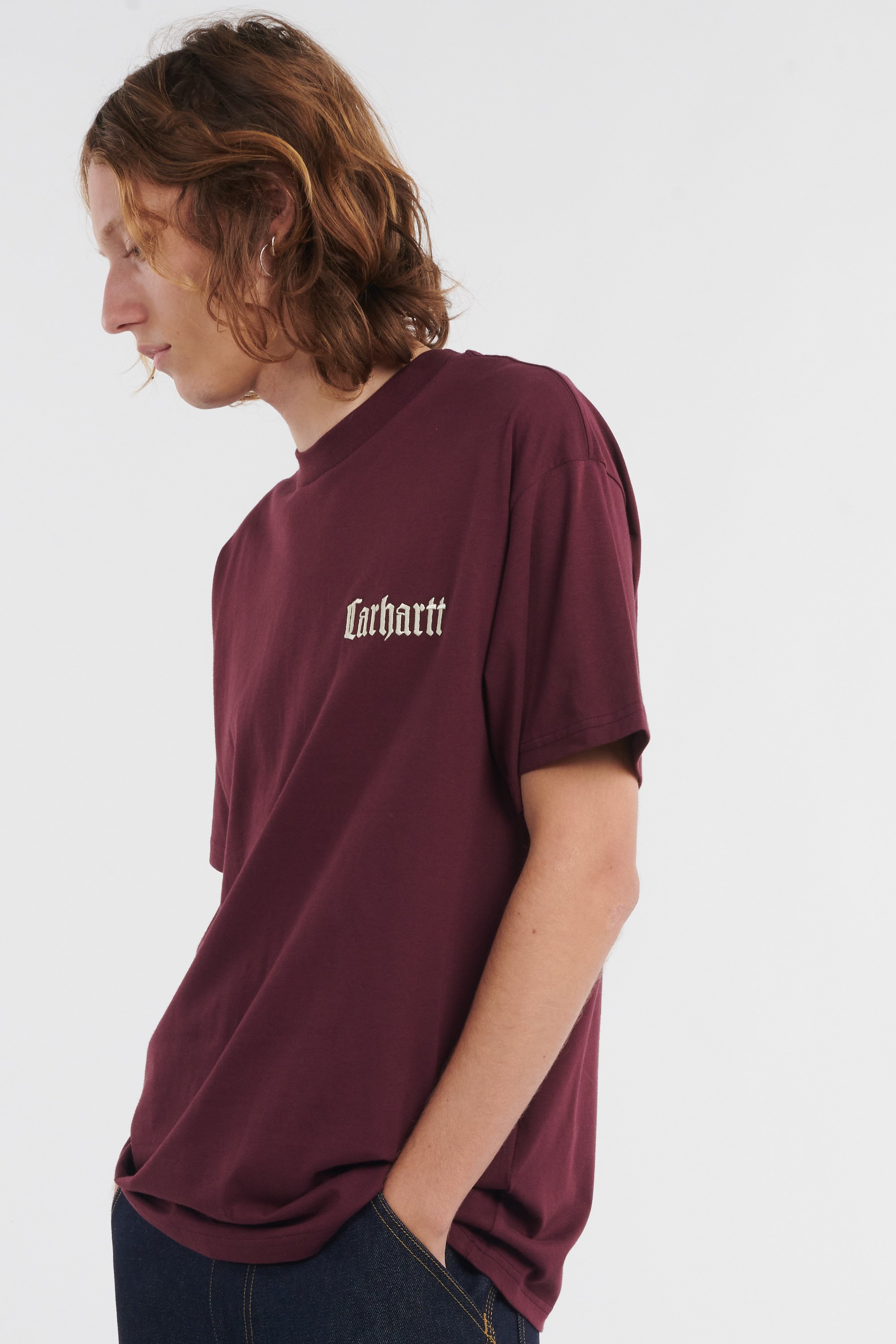 Regular-fit round-neck cotton T-shirt | Purple by CARHARTT WIP Regular-fit round-neck cotton T-shirt Purple