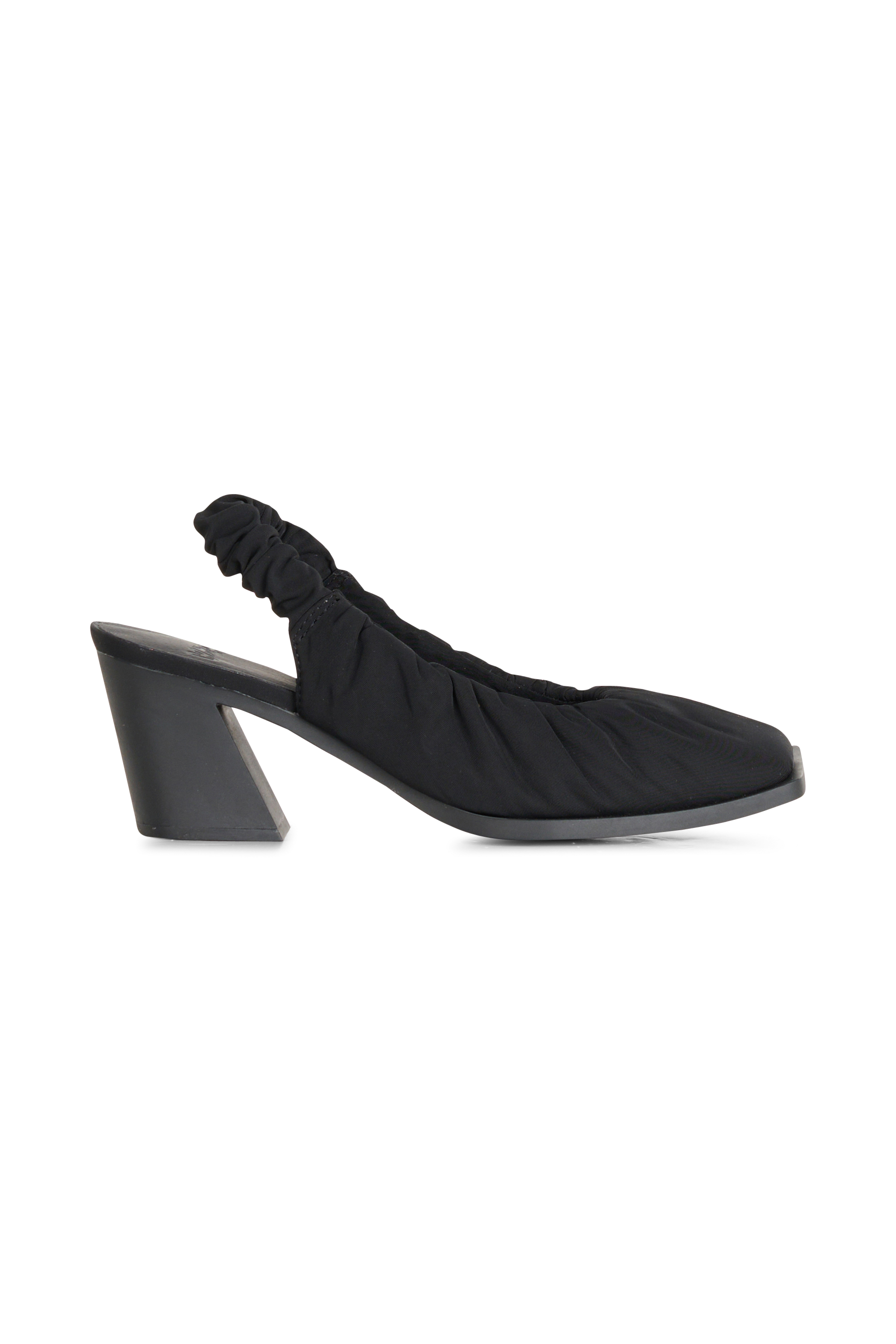 Flat furry sheepskin sandals Black