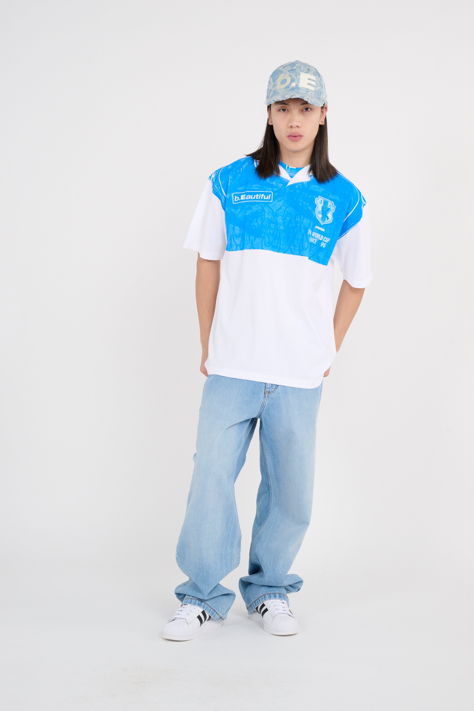 Regular-fit round-neck cotton T-shirt BEAUTIFUL White