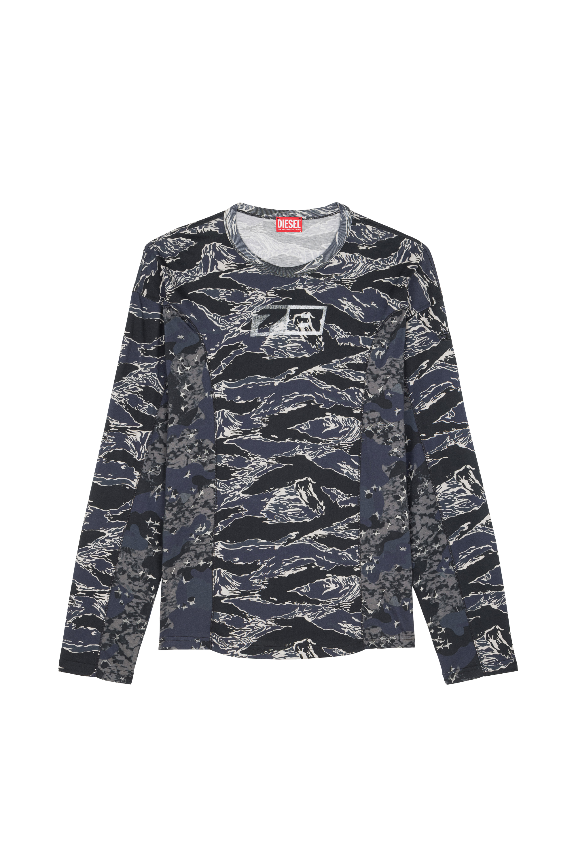 Regular-fit round-neck cotton T-shirt Multicolored