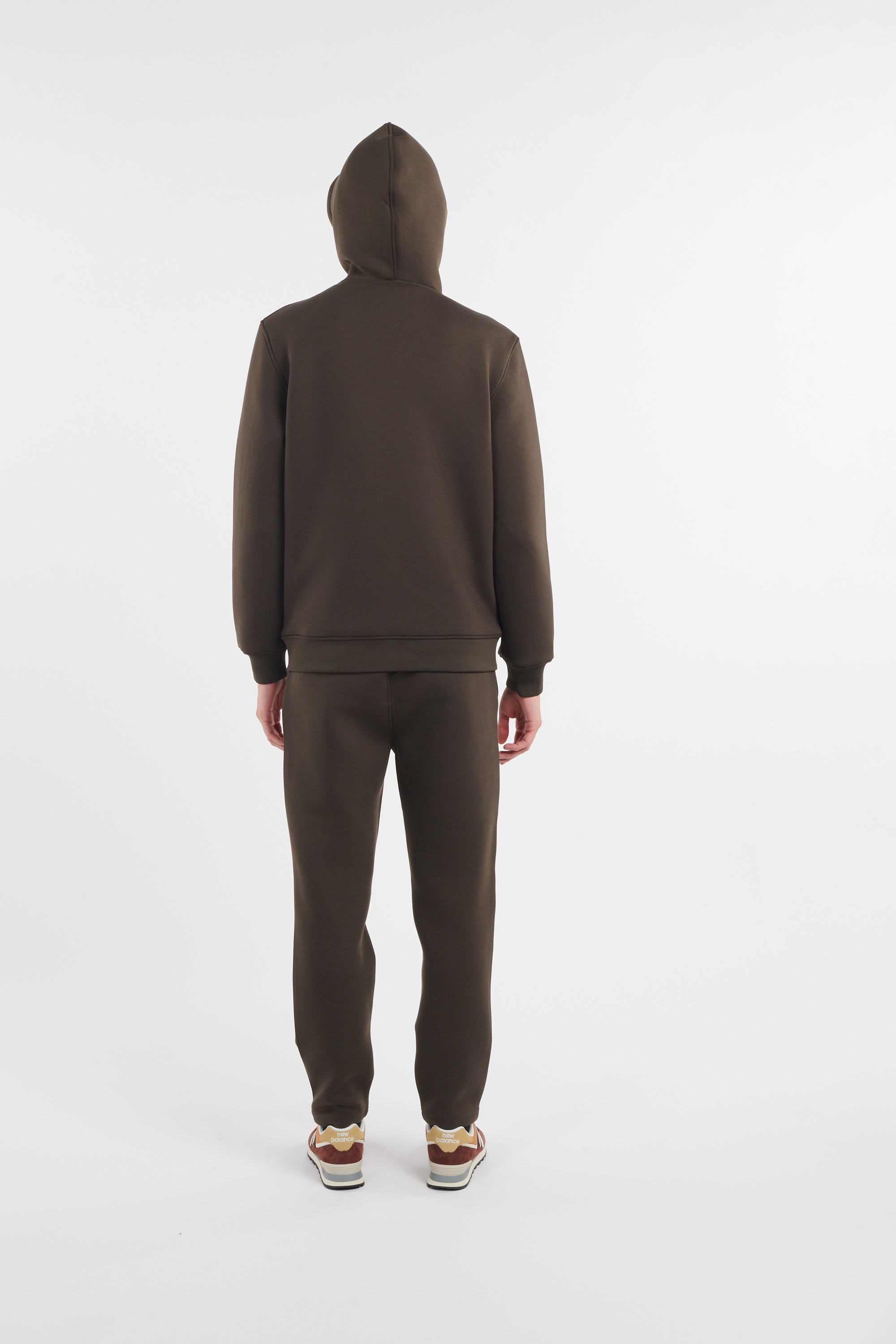 Regular-fit zip-up cotton-blend hoodie with Pony Player Khaki