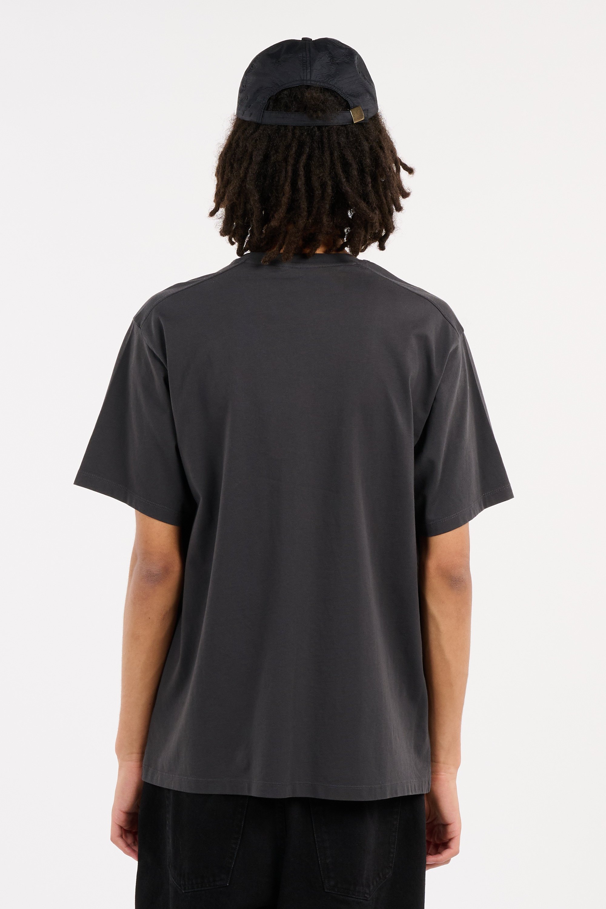 Regular-fit round-neck cotton T-shirt Grey