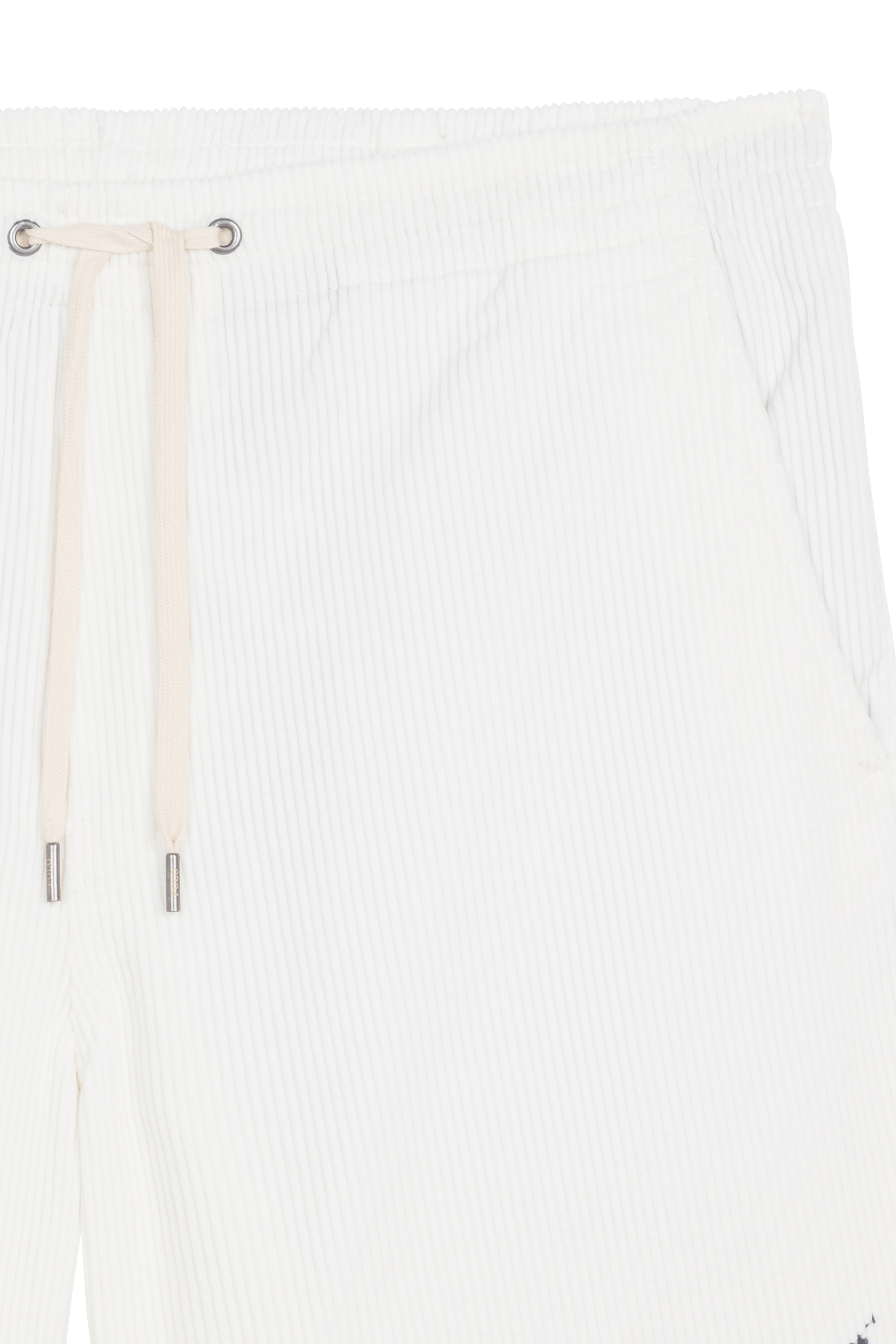 Short en velours Blanc