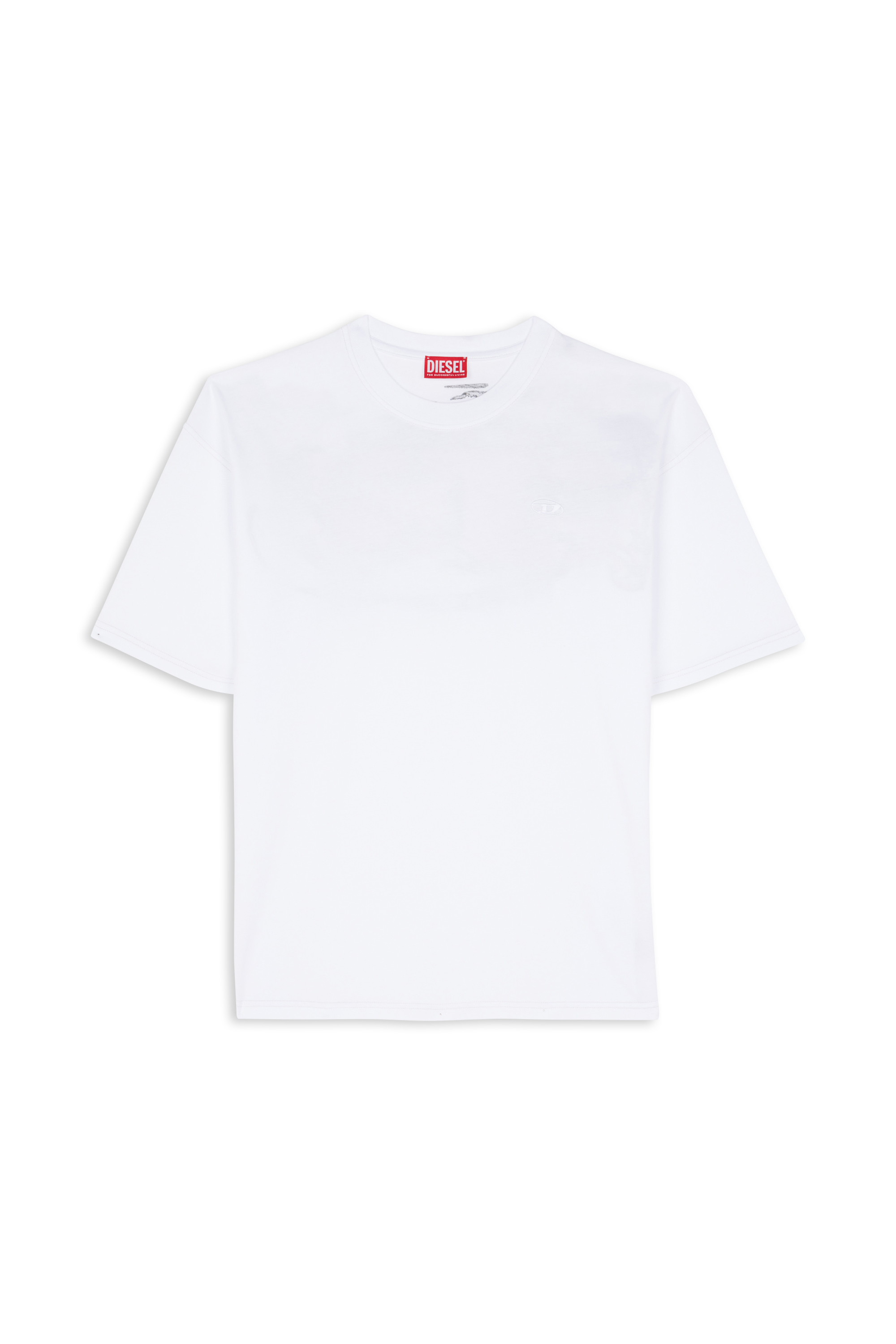 Regular-fit round-neck cotton T-shirt White