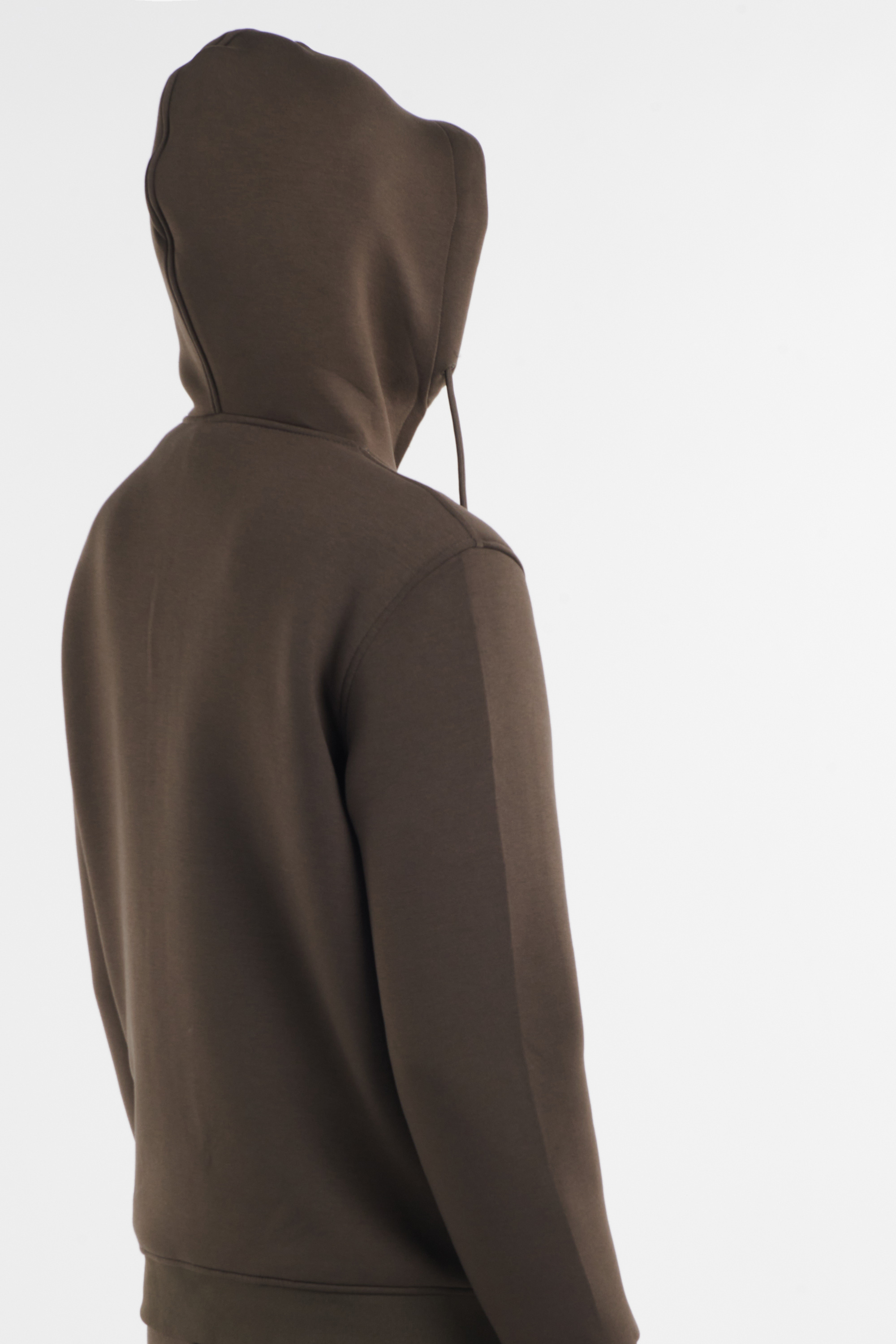 Regular-fit zip-up cotton-blend hoodie with Pony Player Khaki