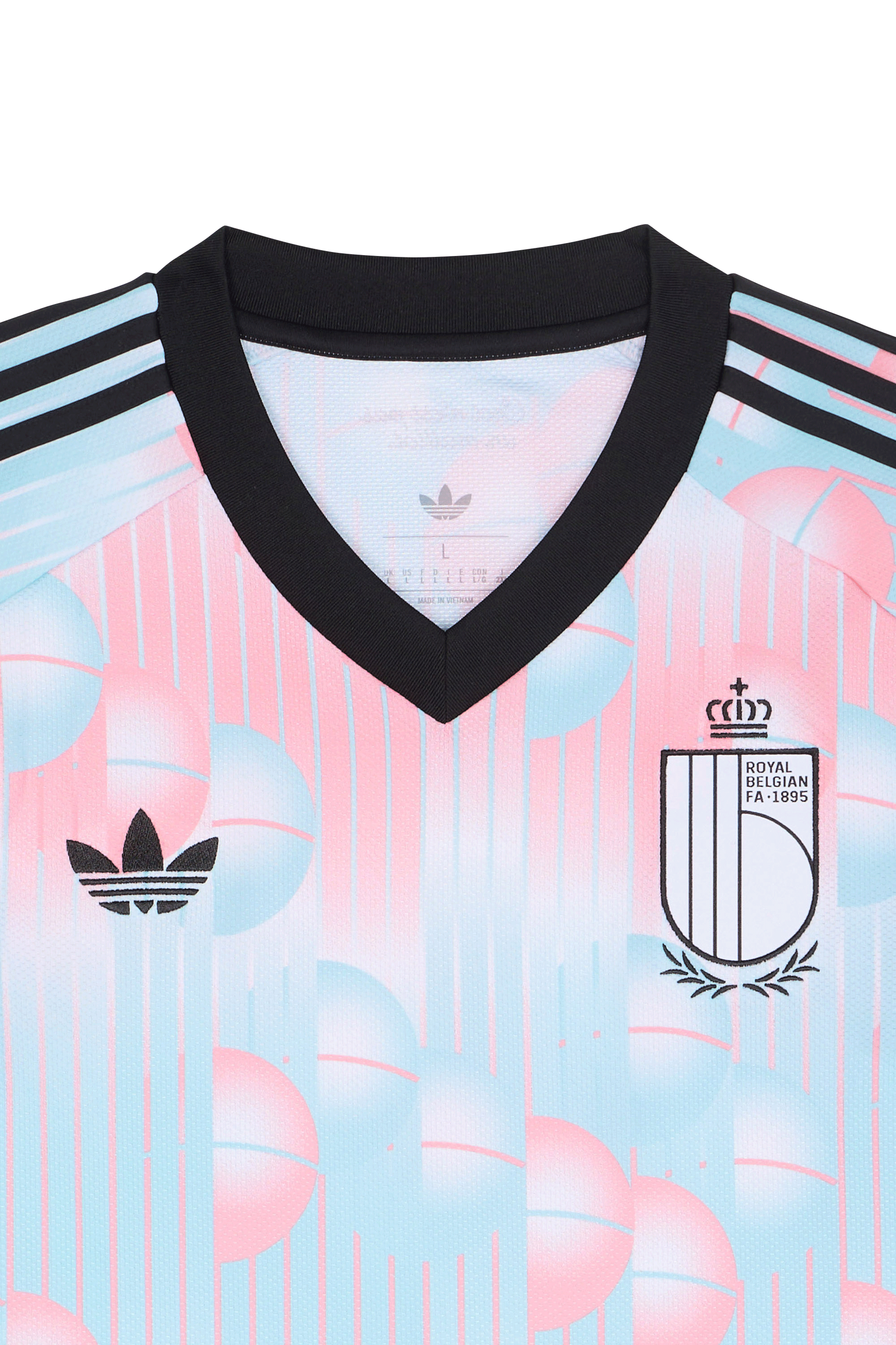 Straight V-neck T-shirt Blue