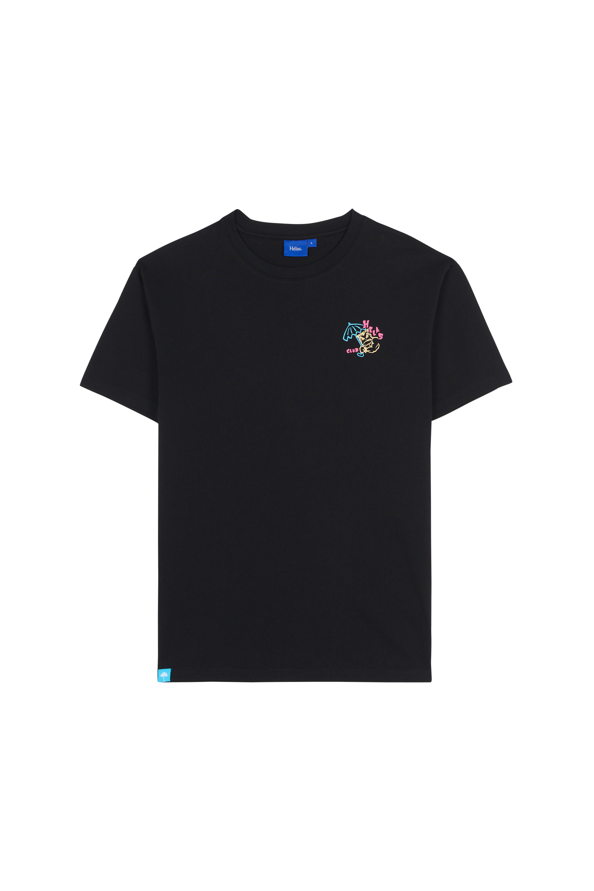 Regular-fit round-neck cotton T-shirt Black