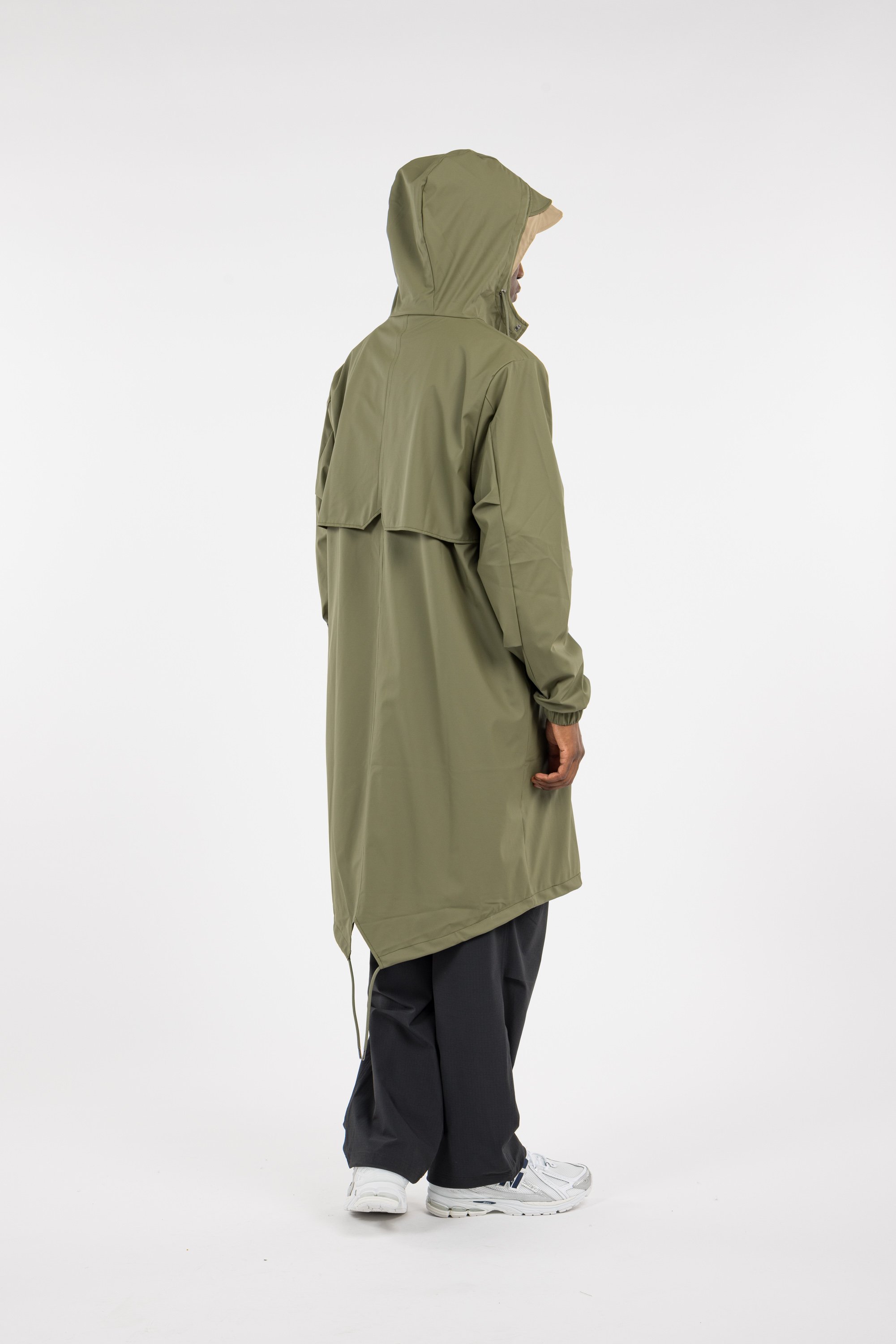 Cotton parka with hood Green