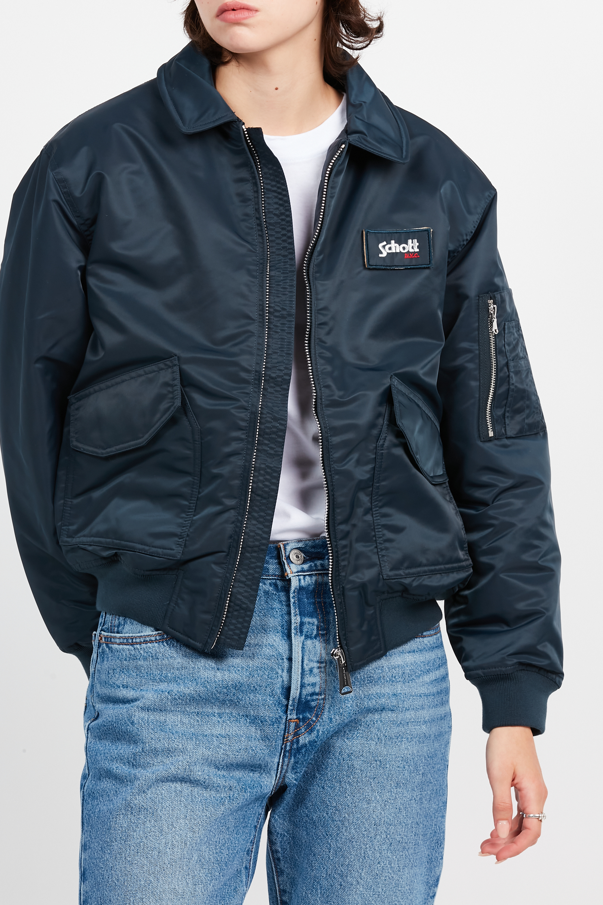 Blouson | Bleu SCHOTT Femme