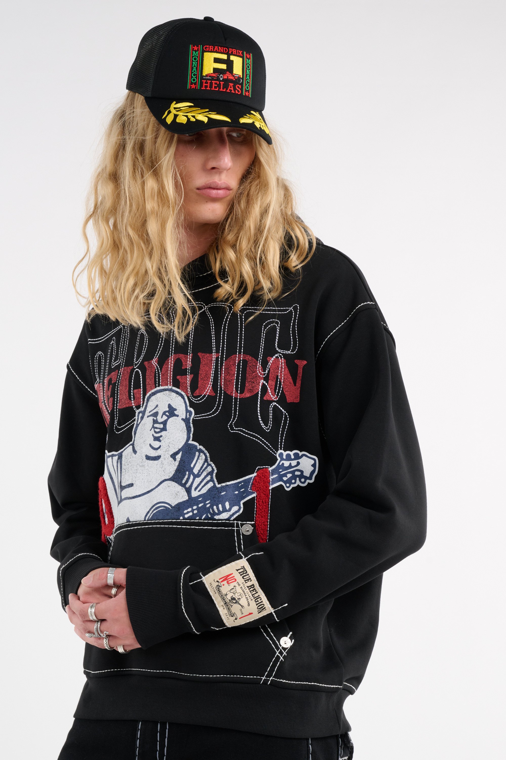 Tommy badge sweatshirt | Black TRUE RELIGION Men