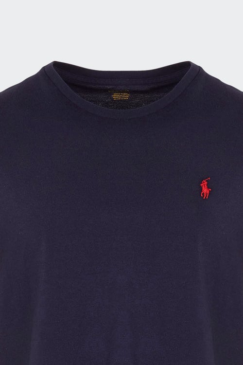 POLO RALPH LAUREN Tee-shirt col rond slim-fit en coton Bleu