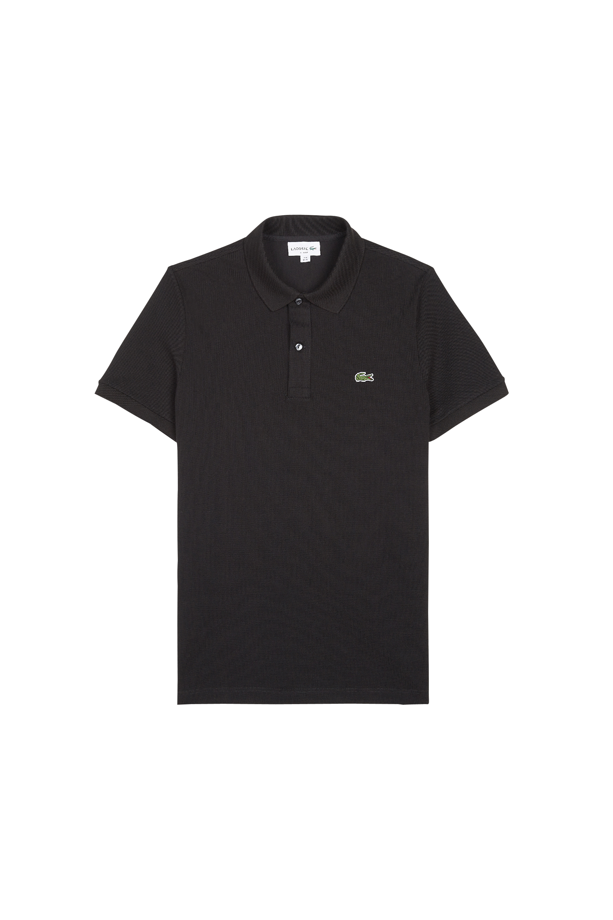 Polo slim-fit en coton Noir