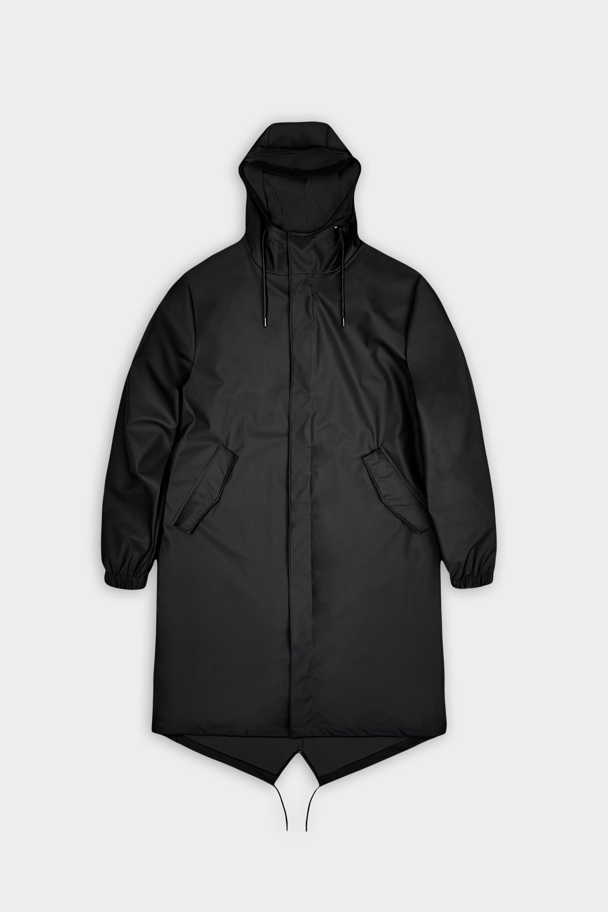 Hooded raincoat | Black by RAINS Hooded raincoat Black