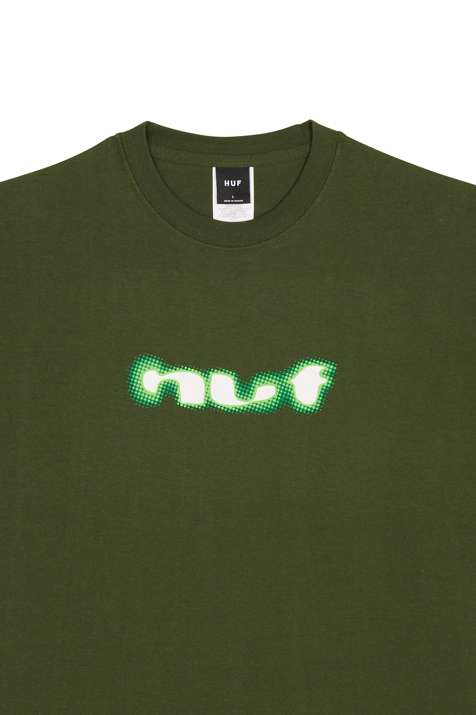 Regular-fit round-neck cotton T-shirt Green