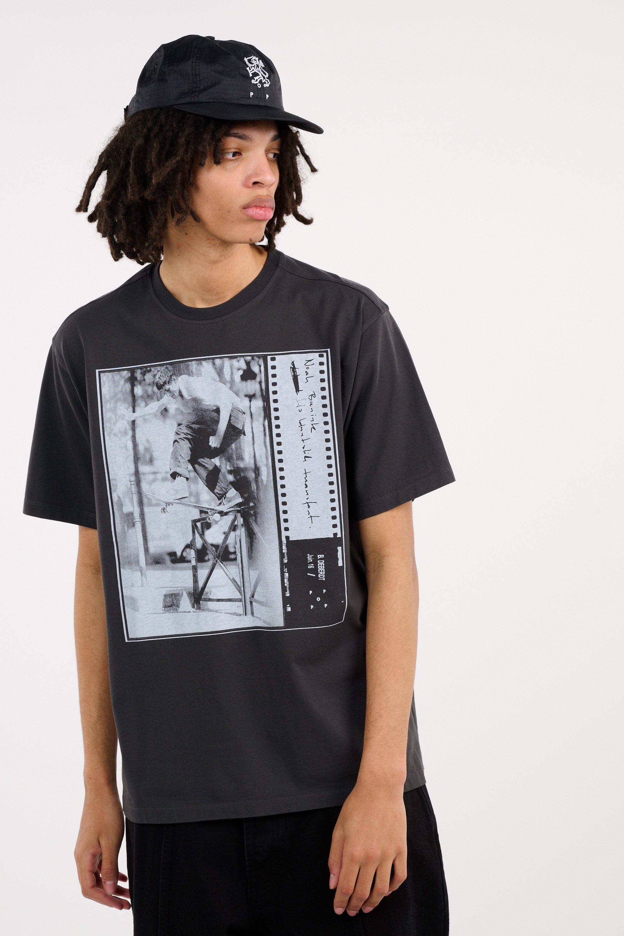 Regular-fit round-neck cotton T-shirt Grey