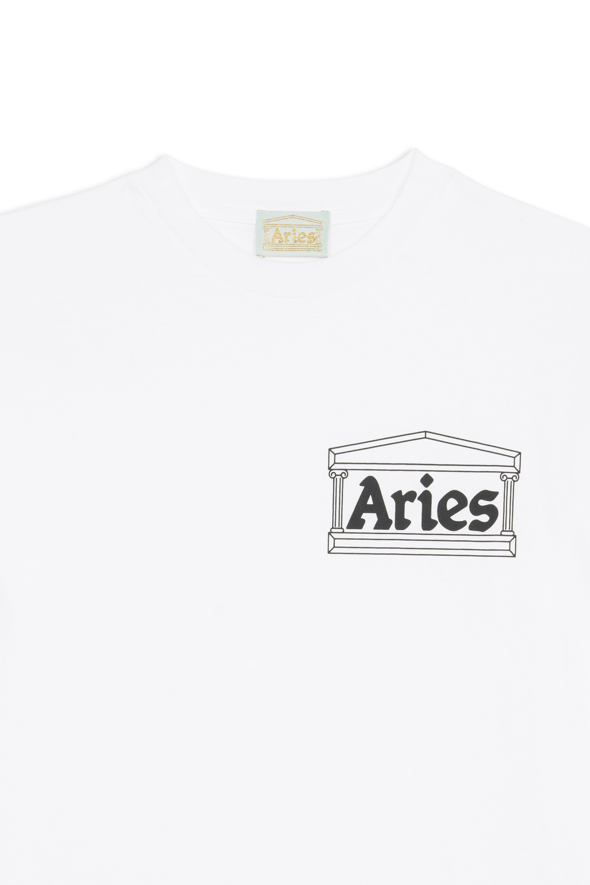 Regular-fit round-neck cotton T-shirt ARIES White