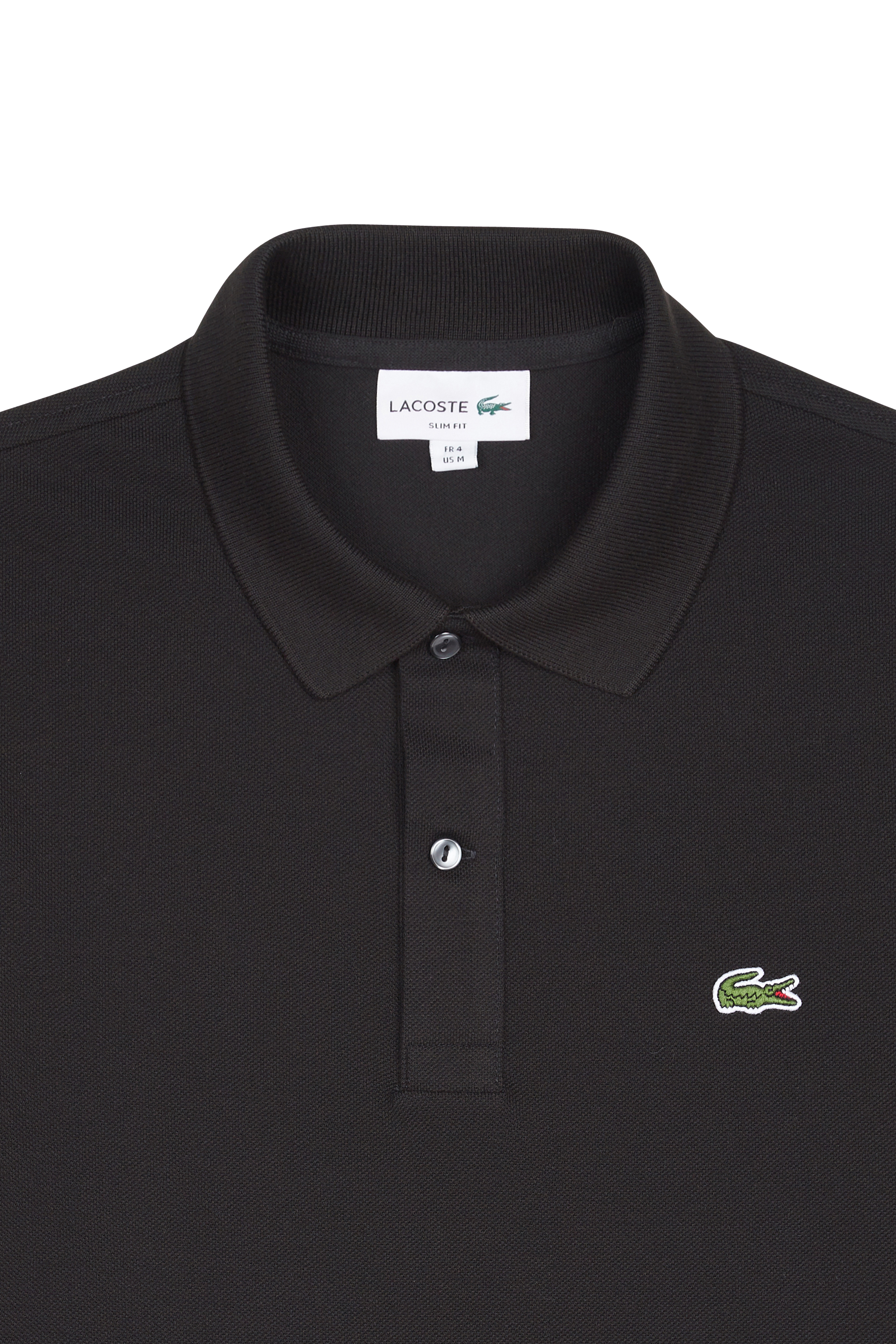 Polo slim-fit en coton Noir
