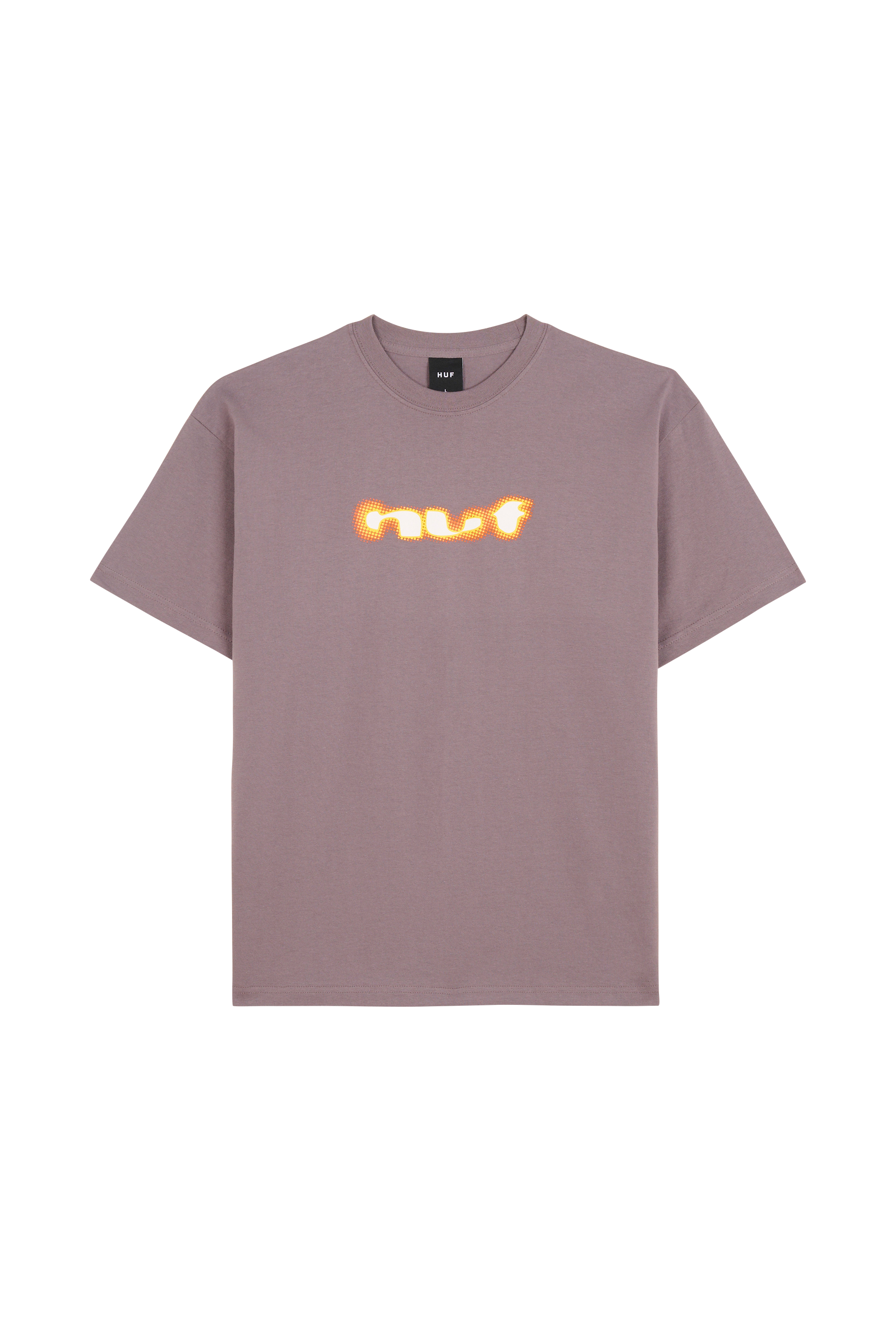 Regular-fit round-neck cotton T-shirt Purple