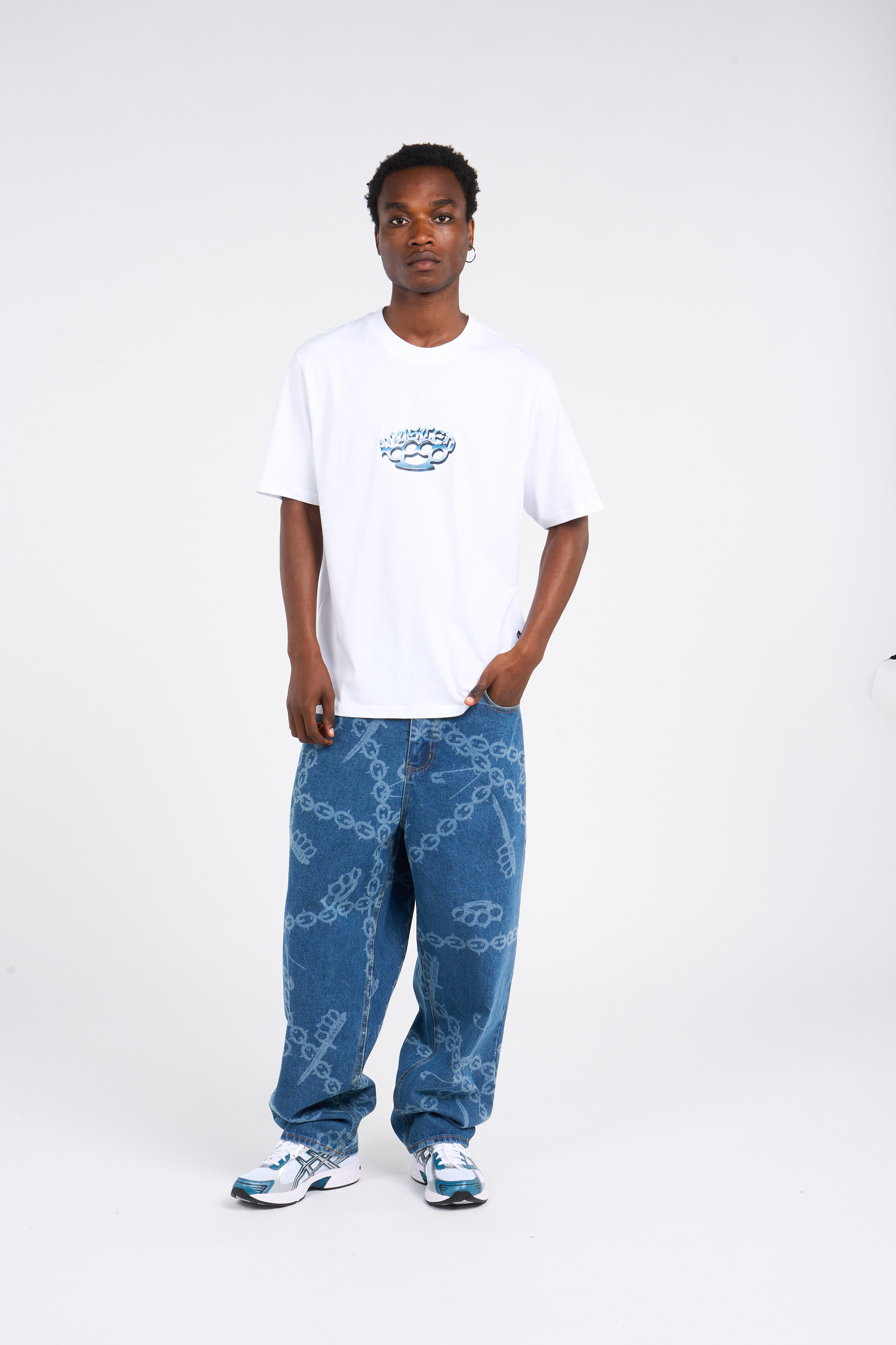 Regular-fit round-neck cotton T-shirt White