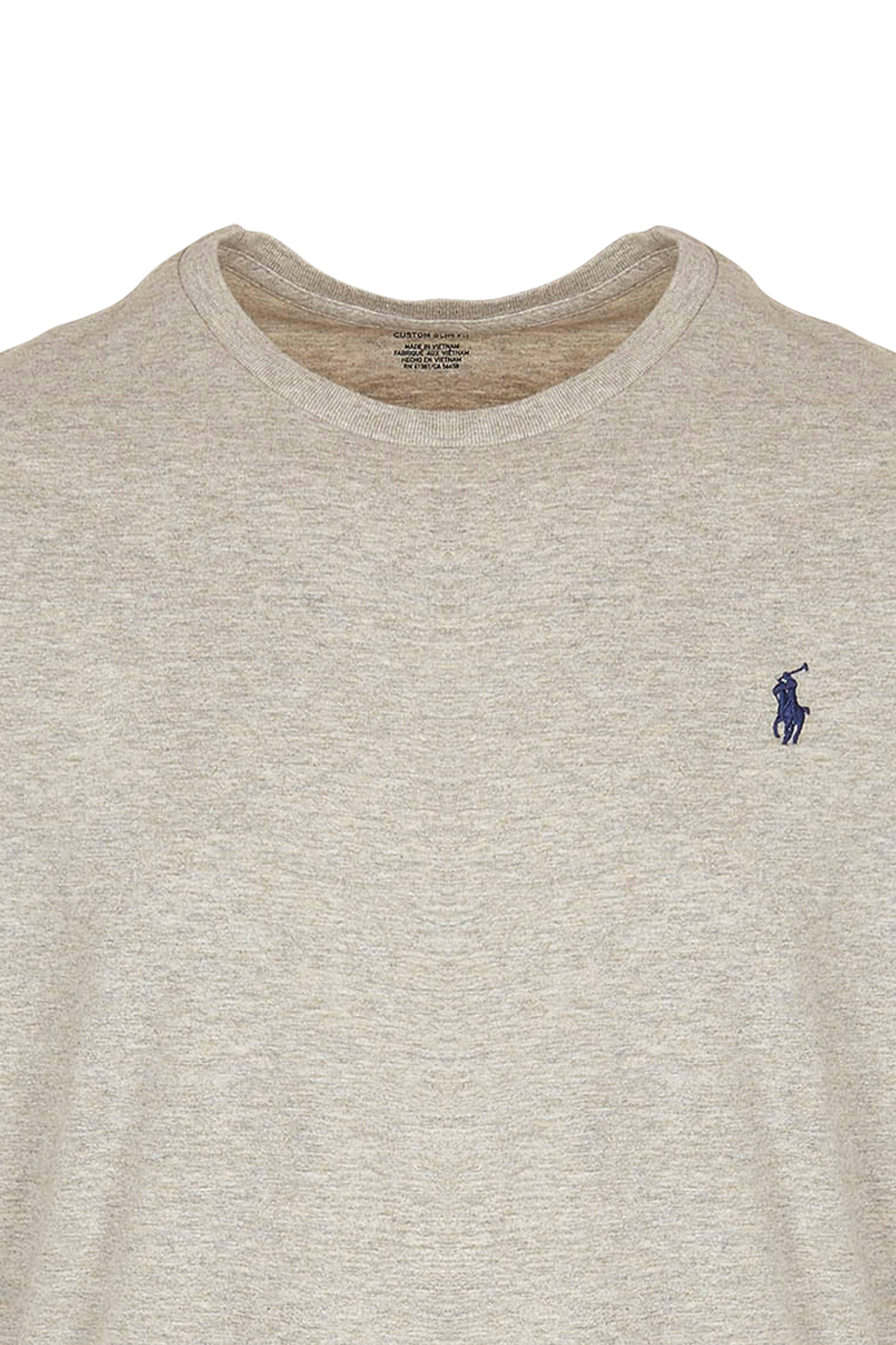 Tee-shirt col rond slim-fit en coton Gris