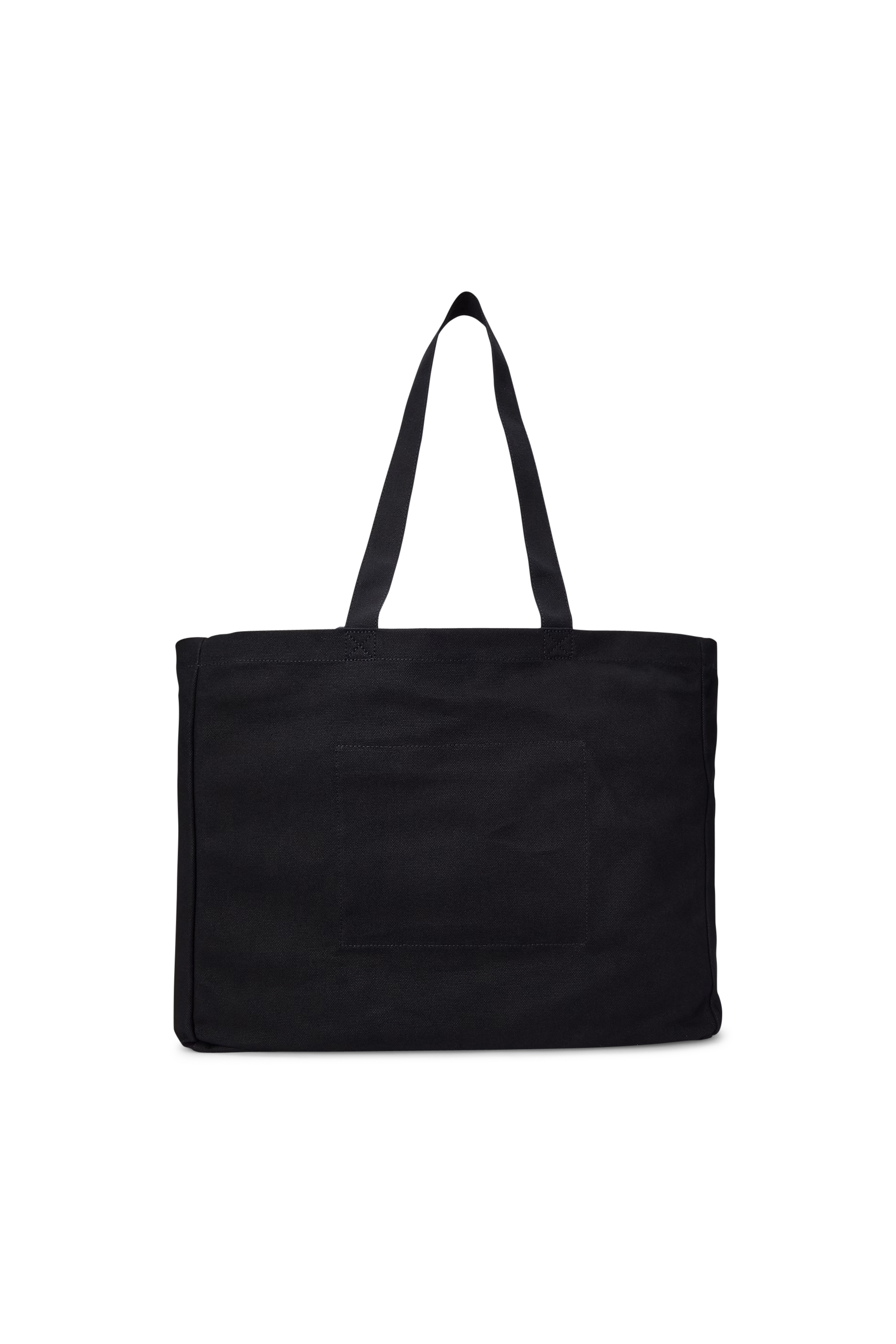 Straight checked wool-blend pants Black